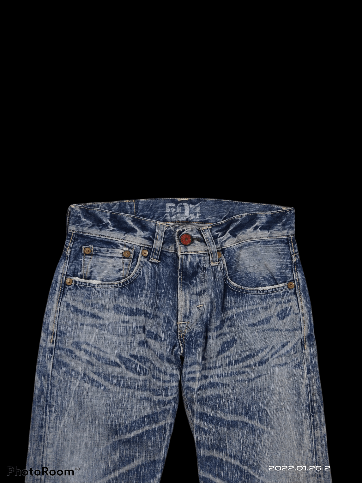 Japanese Brand SUPER SICK FLARE🔥MADE IN JAPAN WASHED BLUE DENIM PANTS Size US 30 / EU 46 - 3 Thumbnail