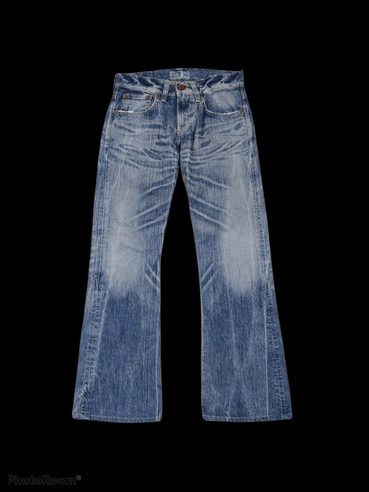 SUPER SICK FLARE🔥MADE IN JAPAN WASHED BLUE DENIM PANTS