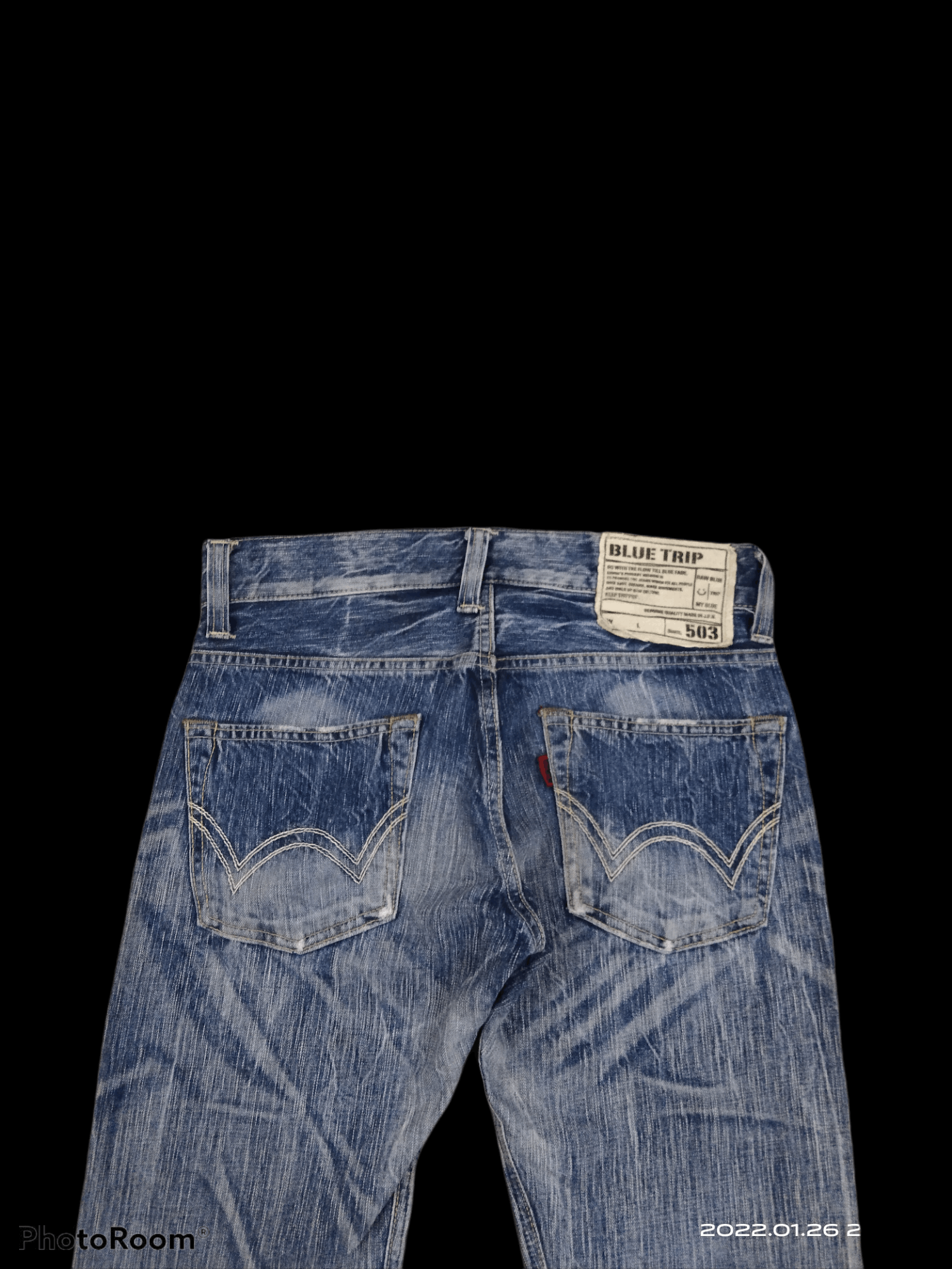 Japanese Brand SUPER SICK FLARE🔥MADE IN JAPAN WASHED BLUE DENIM PANTS Size US 30 / EU 46 - 4 Thumbnail