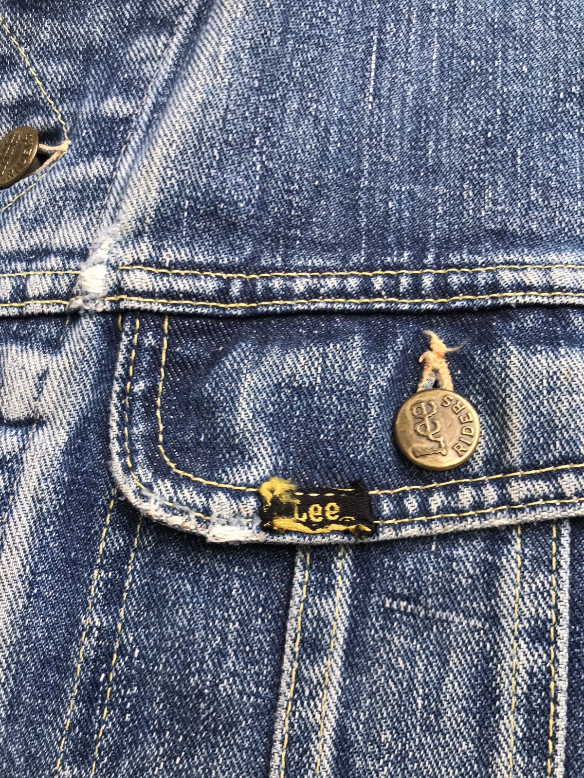 Lee Vintage 60s Lee Riders Made in USA Trucker Denim Jacket Size US S / EU 44-46 / 1 - 19 Thumbnail
