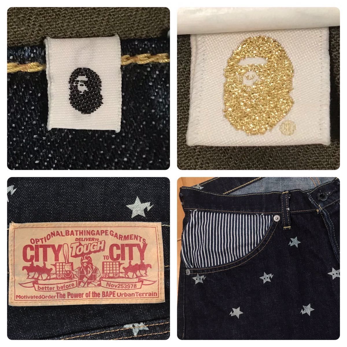 Bape BAPE STA denim shorts a bathing ape BAPE STAR ★size S Size US 30 / EU 46 - 7 Thumbnail