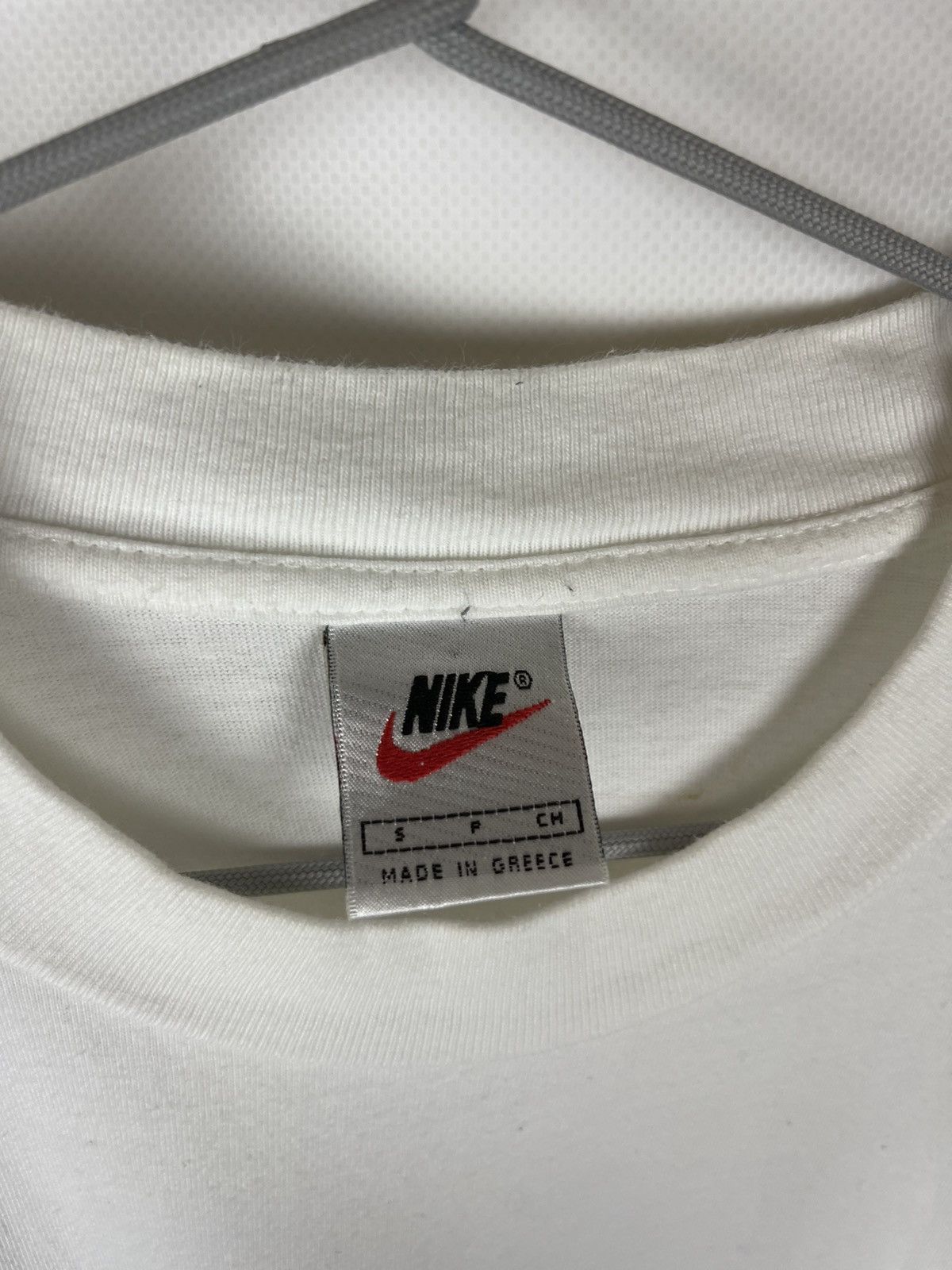 Nike × Vintage Nike Vintage 90s big logo swoosh white tee shirt Size US S / EU 44-46 / 1 - 7 Thumbnail