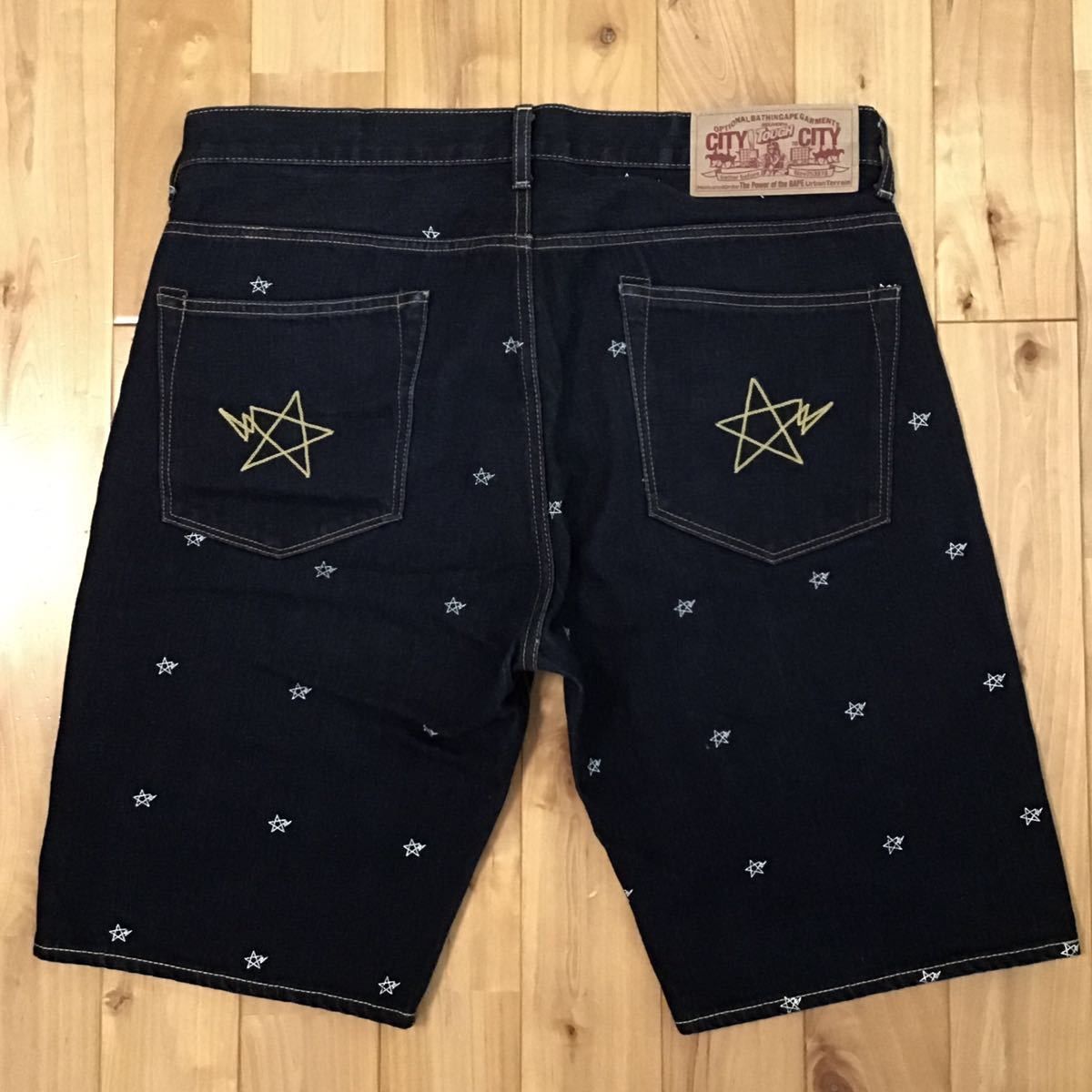 Bape BAPE STAR embroidery denim shorts BAPE STA ape ★size L Size US 34 / EU 50 - 1 Thumbnail