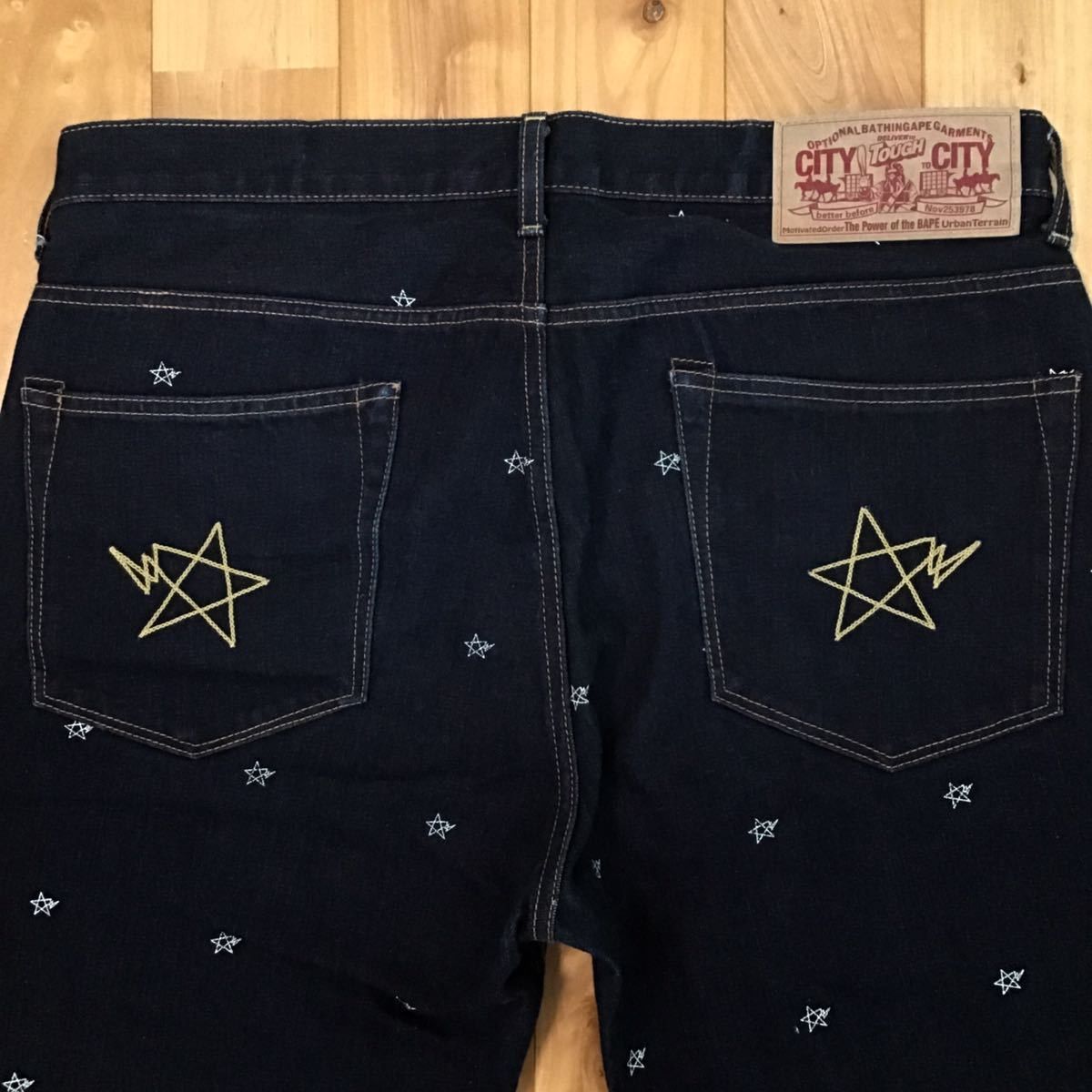 Bape BAPE STAR embroidery denim shorts BAPE STA ape ★size L Size US 34 / EU 50 - 3 Thumbnail