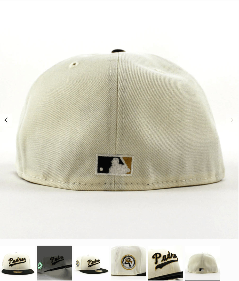 MLB × New Era 7 1/8 White Black Script San Diego Padres Two 2 Tone Chrome Size ONE SIZE - 13 Thumbnail