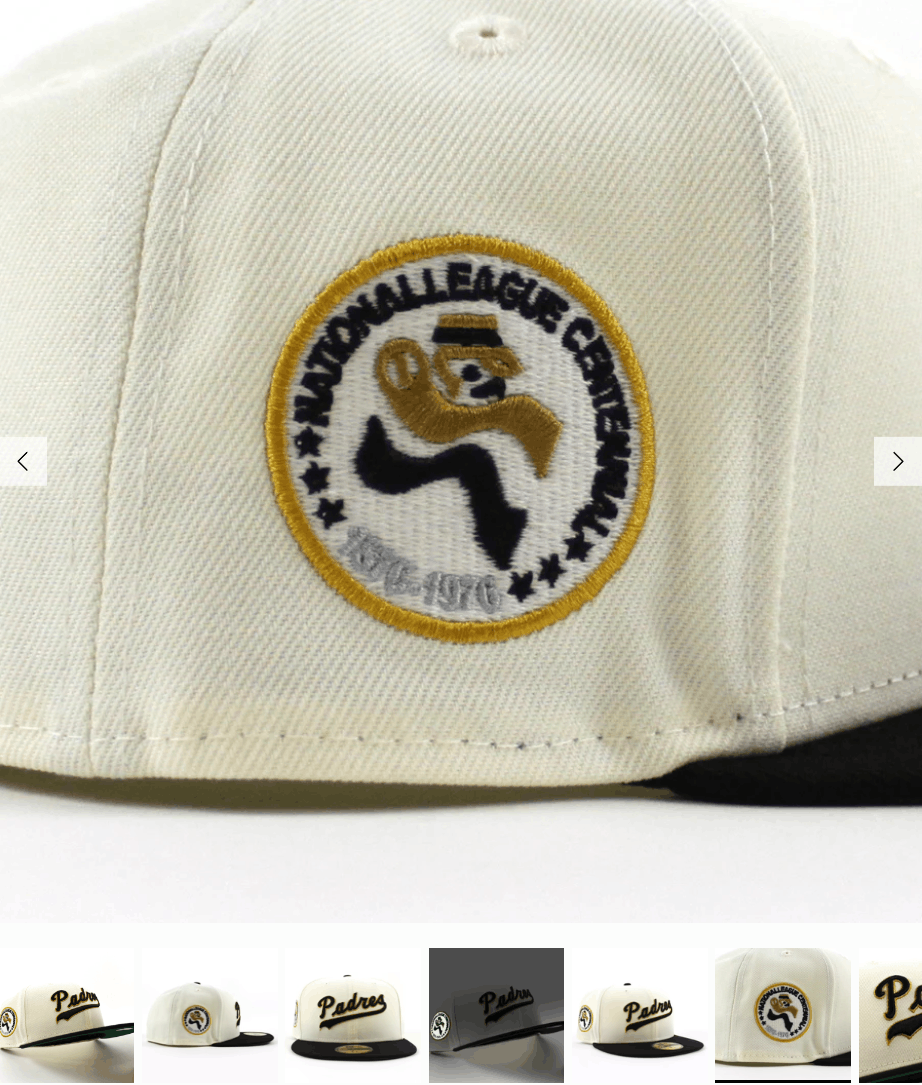 MLB × New Era 7 1/8 White Black Script San Diego Padres Two 2 Tone Chrome Size ONE SIZE - 11 Thumbnail