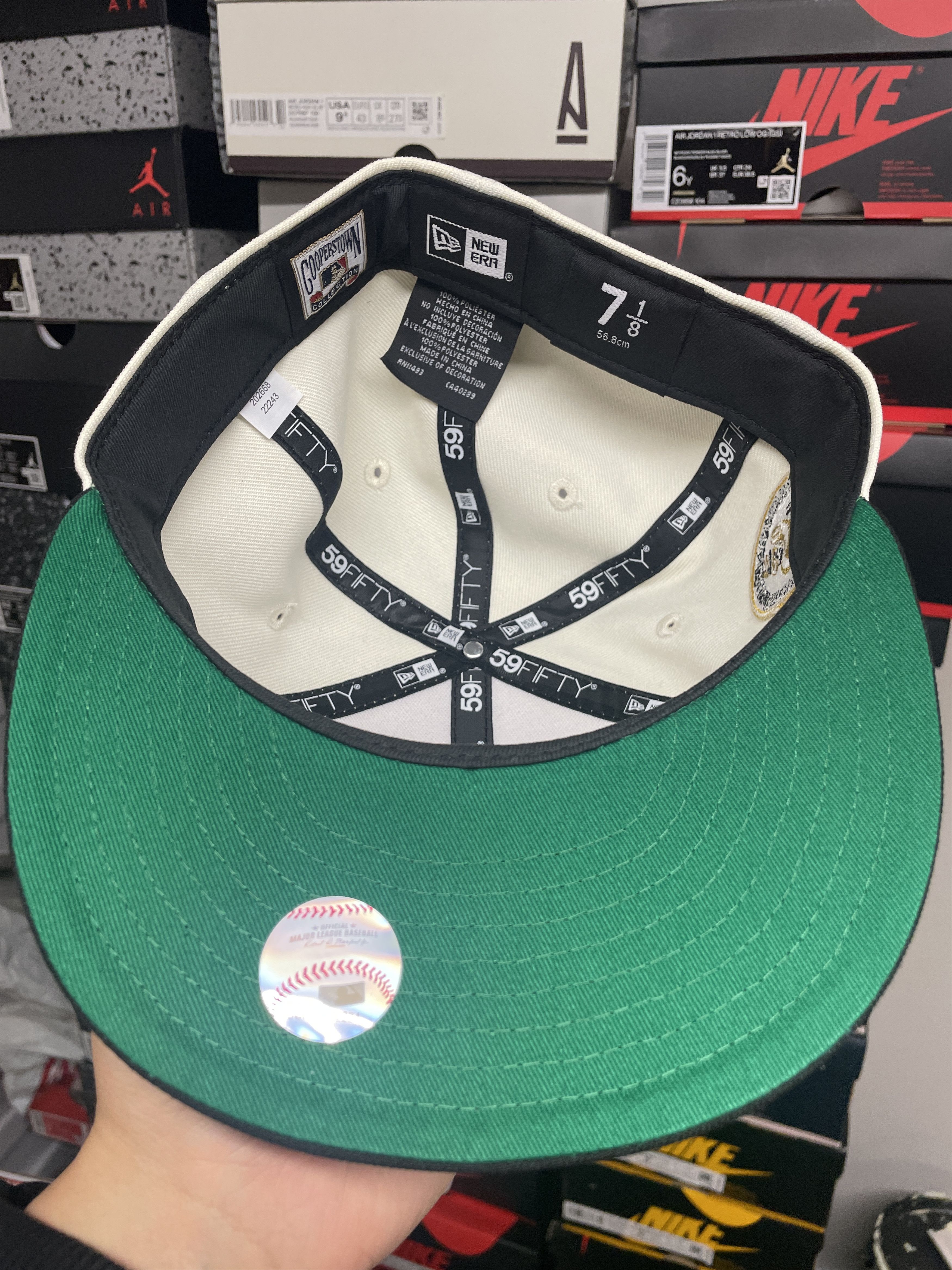 MLB × New Era 7 1/8 White Black Script San Diego Padres Two 2 Tone Chrome Size ONE SIZE - 6 Thumbnail