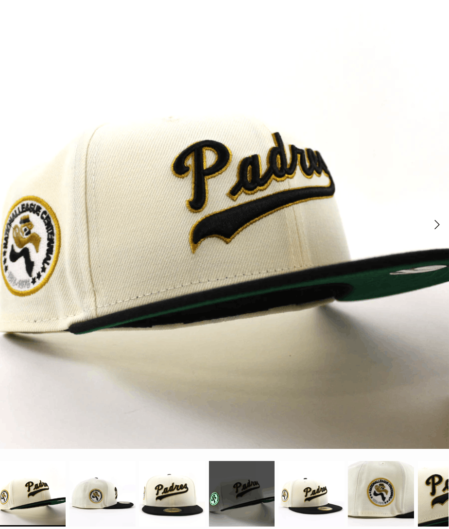 MLB × New Era 7 1/8 White Black Script San Diego Padres Two 2 Tone Chrome Size ONE SIZE - 14 Thumbnail