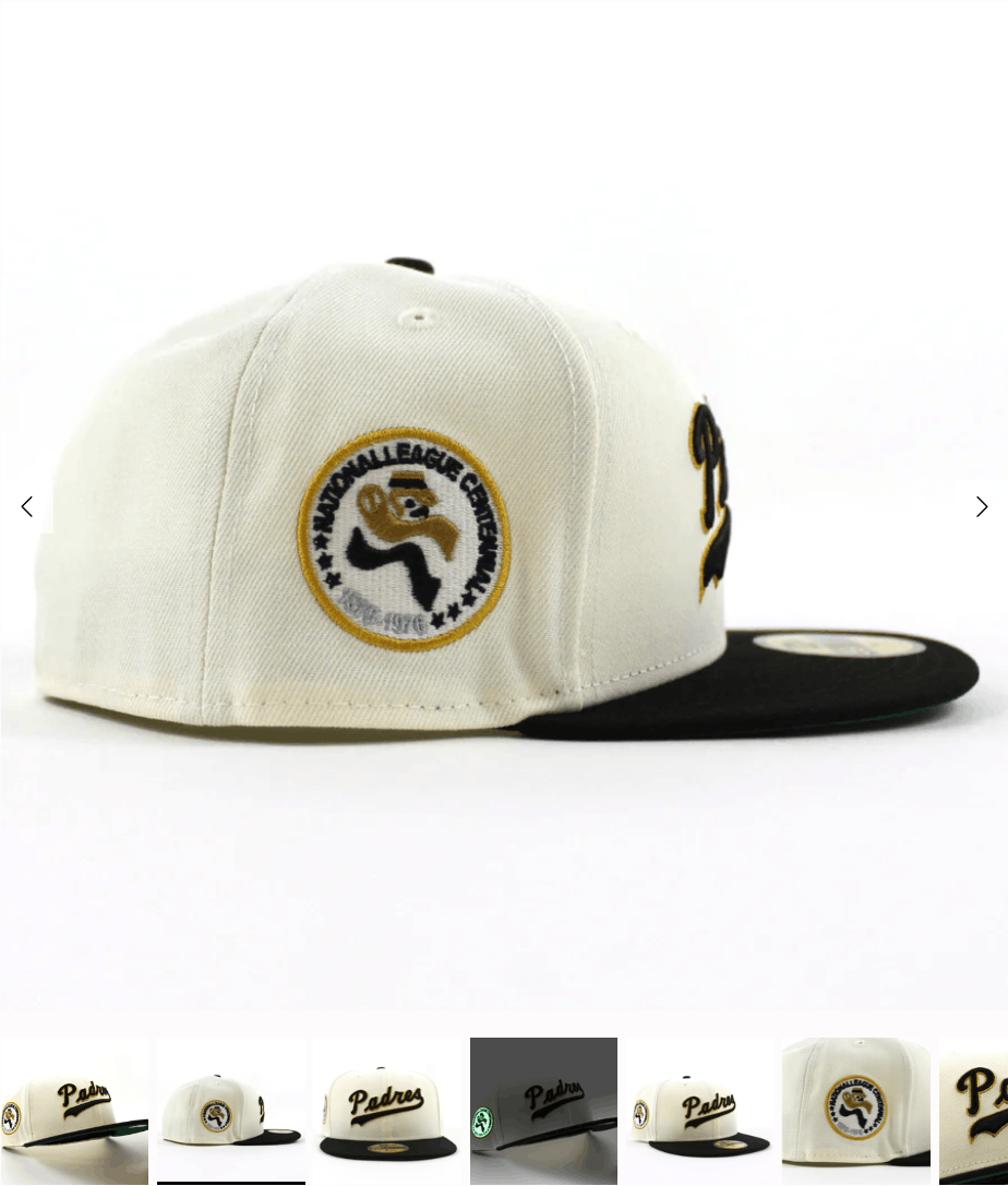 MLB × New Era 7 1/8 White Black Script San Diego Padres Two 2 Tone Chrome Size ONE SIZE - 10 Thumbnail
