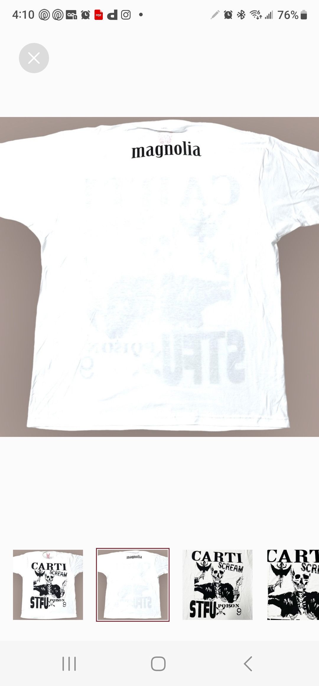 Playboi Carti 100% AUTHENTIC PLAYBOI CARTI MAGNOLIA DROP T-SHIRT LARGE Size US L / EU 52-54 / 3 - 13 Thumbnail