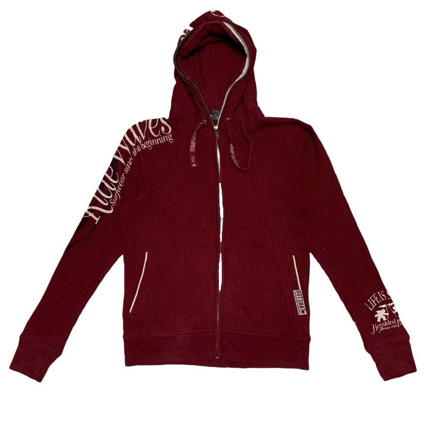 image of Gotcha Surf Wear Full Zip Sweater Jacket Hoodie in Red, Men's (Size Small)