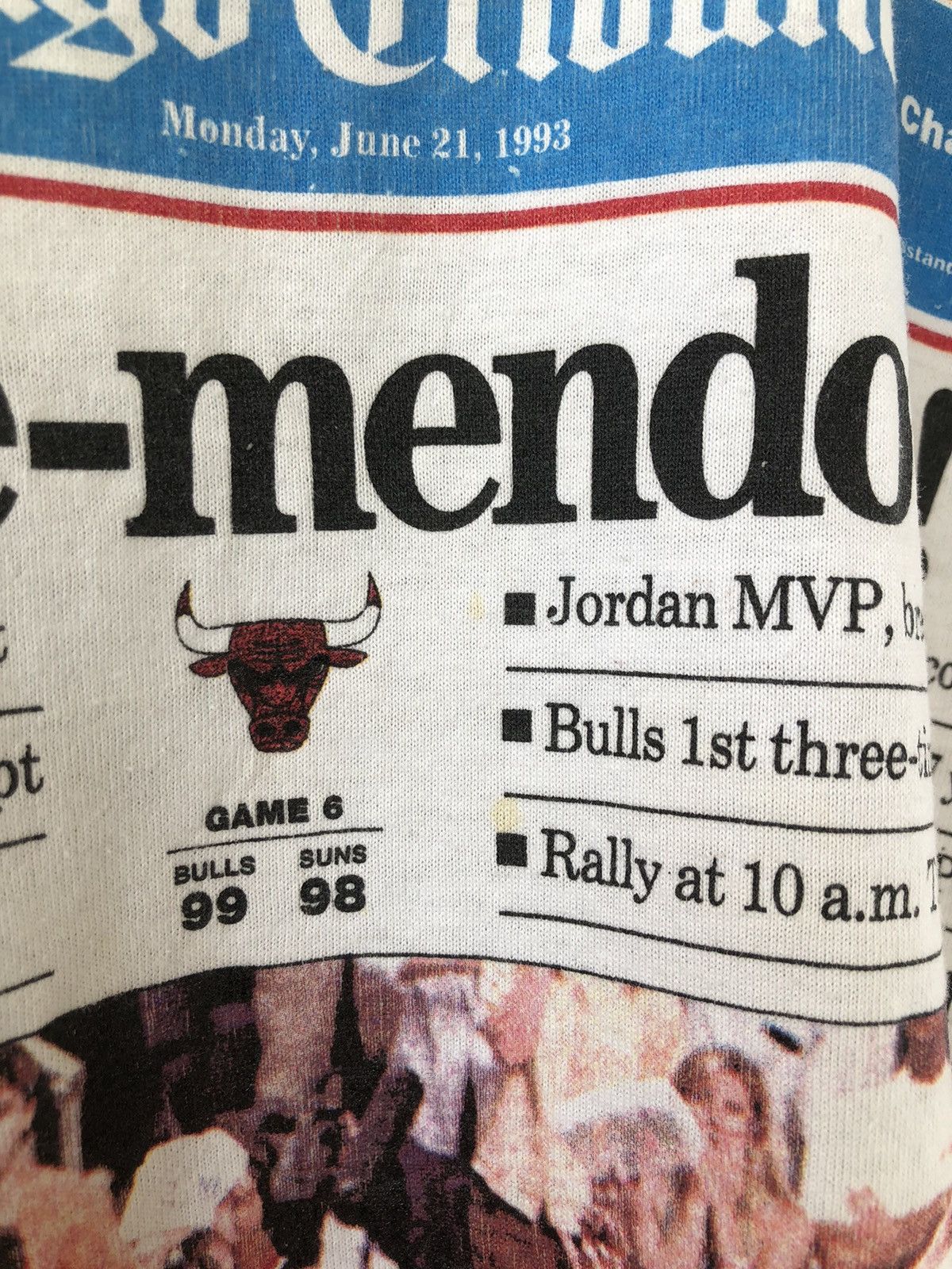 NBA Vintage 1993 Chicago Bulls T-shirt Size US M / EU 48-50 / 2 - 7 Thumbnail