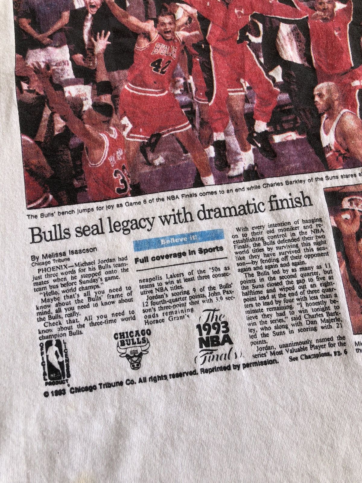 NBA Vintage 1993 Chicago Bulls T-shirt Size US M / EU 48-50 / 2 - 17 Thumbnail
