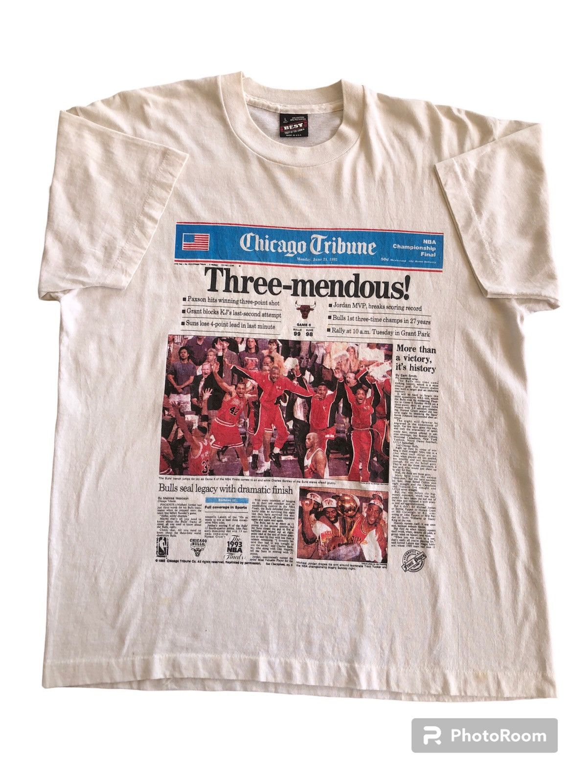 NBA Vintage 1993 Chicago Bulls T-shirt Size US M / EU 48-50 / 2 - 13 Thumbnail