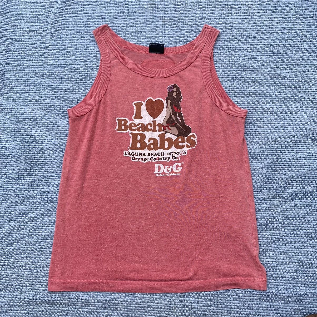 Dolce & Gabbana '03 d&g tank ; i love beach babes | Grailed