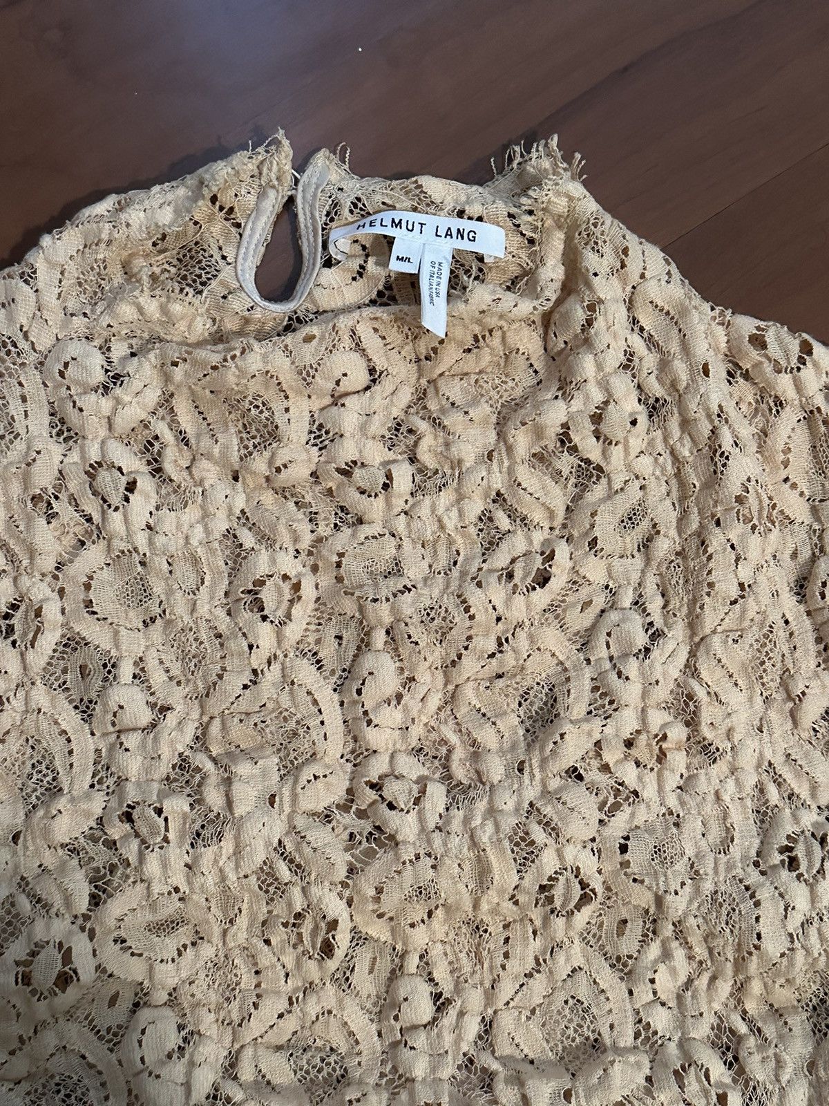 Helmut Lang RARE GRAIL Helmut Lang crochet lace shirt Size US S / EU 44-46 / 1 - 4 Thumbnail
