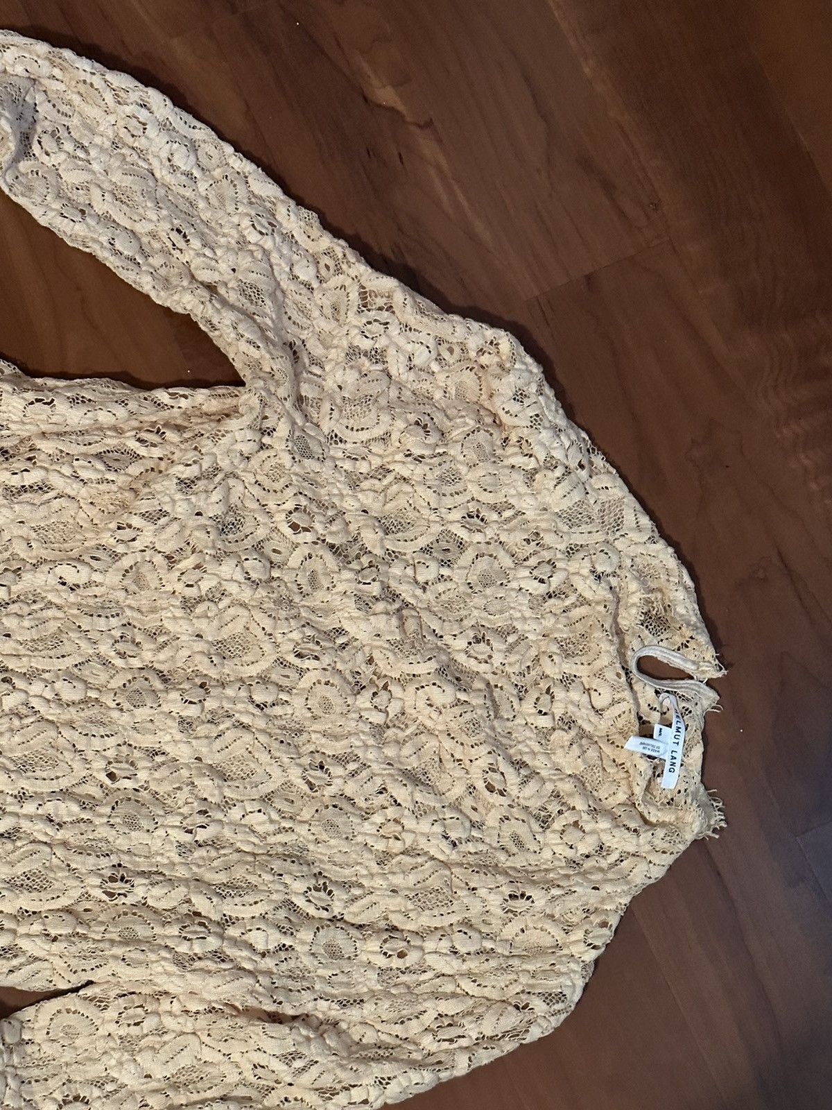 Helmut Lang RARE GRAIL Helmut Lang crochet lace shirt Size US S / EU 44-46 / 1 - 5 Thumbnail