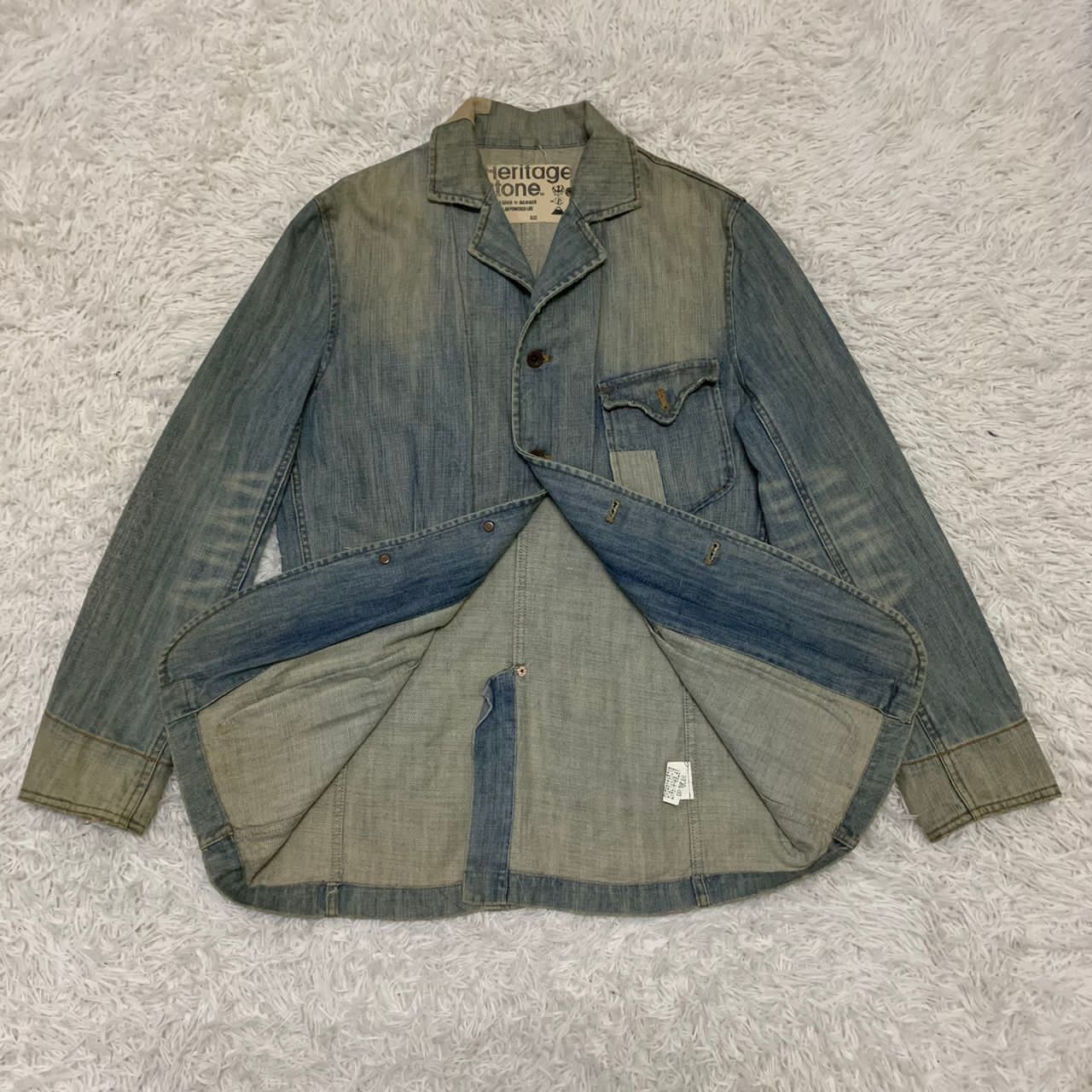 Japanese Brand Vtg Heritage Stone Patch Denim Jacket Size US M / EU 48-50 / 2 - 2 Thumbnail