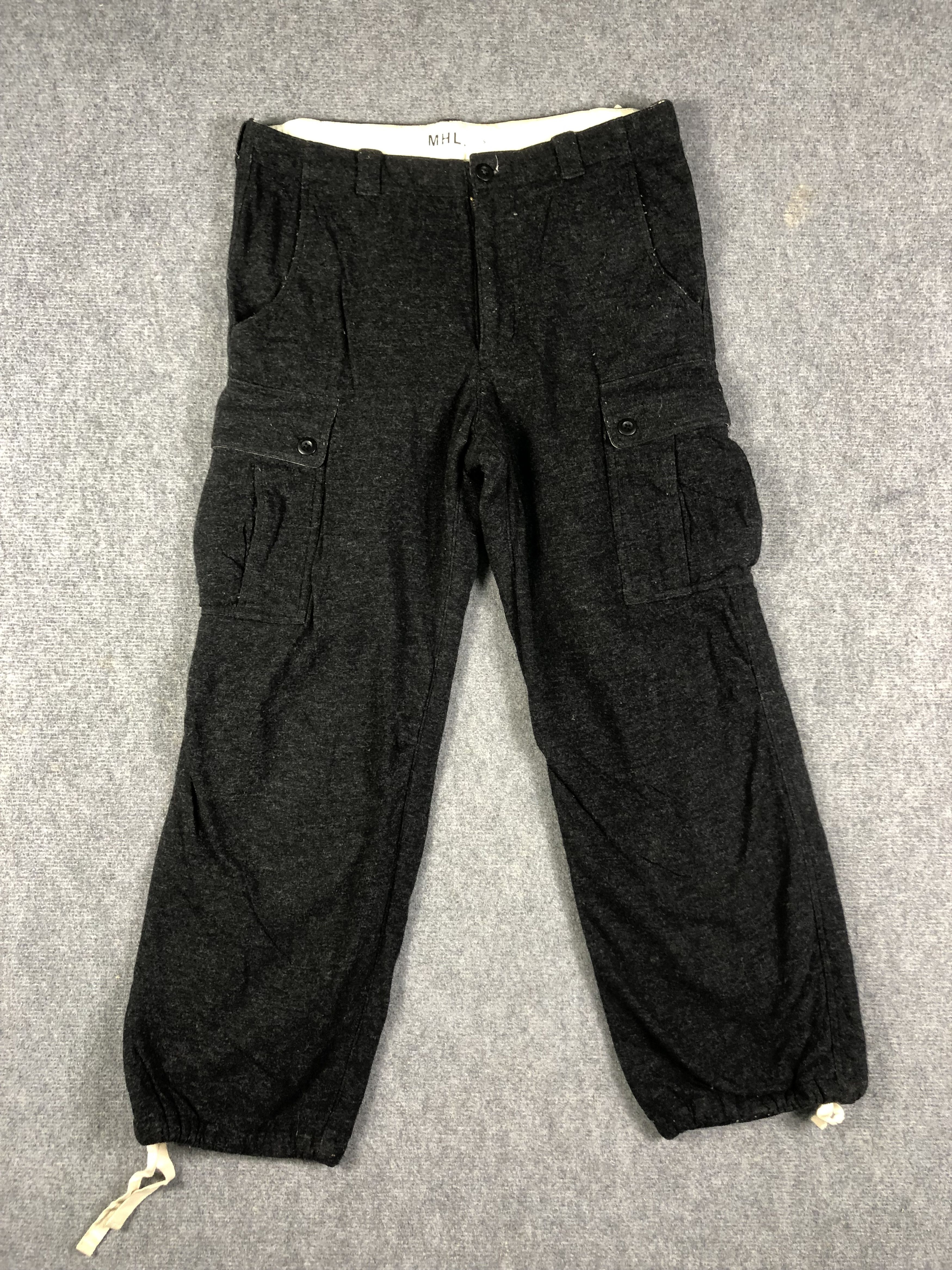 image of Margaret Howell Mhl Cargo Pants Multipocket Tactical Pants in Black, Men's (Size 34)