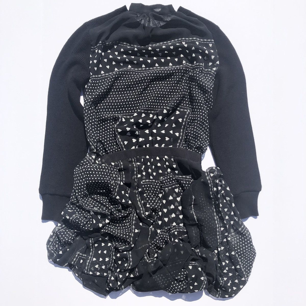 Sacai Sacai Knit Sweater with Heart-Printed Back Dress Size 2 Size XS / US 0-2 / IT 36-38 - 4 Thumbnail