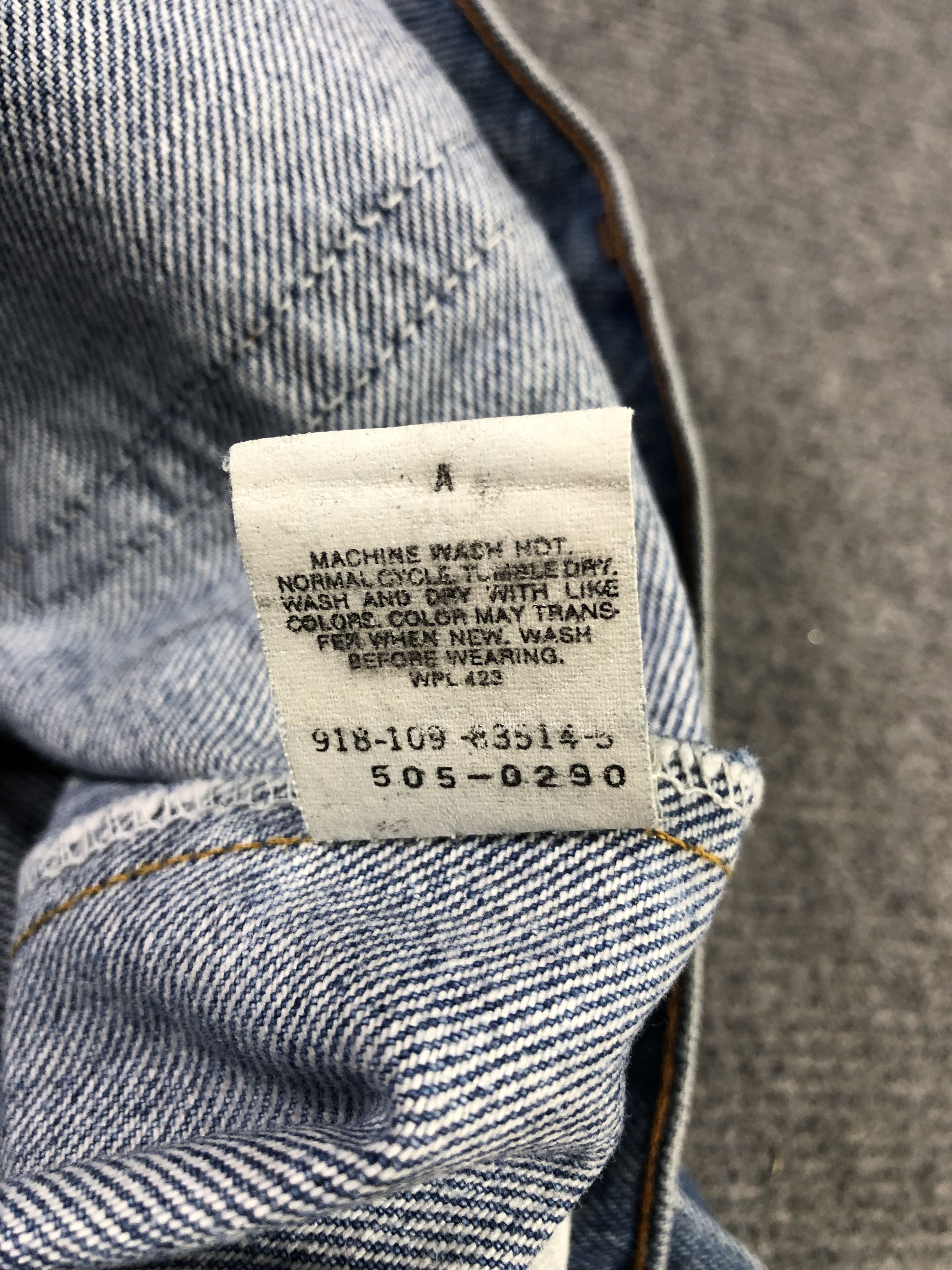 Levi's Wash Blue Vintage Levis 505 Jeans 41X32.5 Size US 41 - 7 Thumbnail