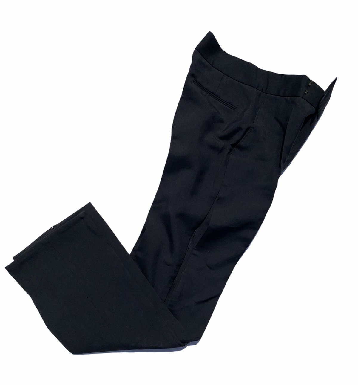 Ports 1961 Ports 1961 Black Wool & Silk Side Slit Pants Size 38 Size 26" / US 2 / IT 38 - 2 Thumbnail