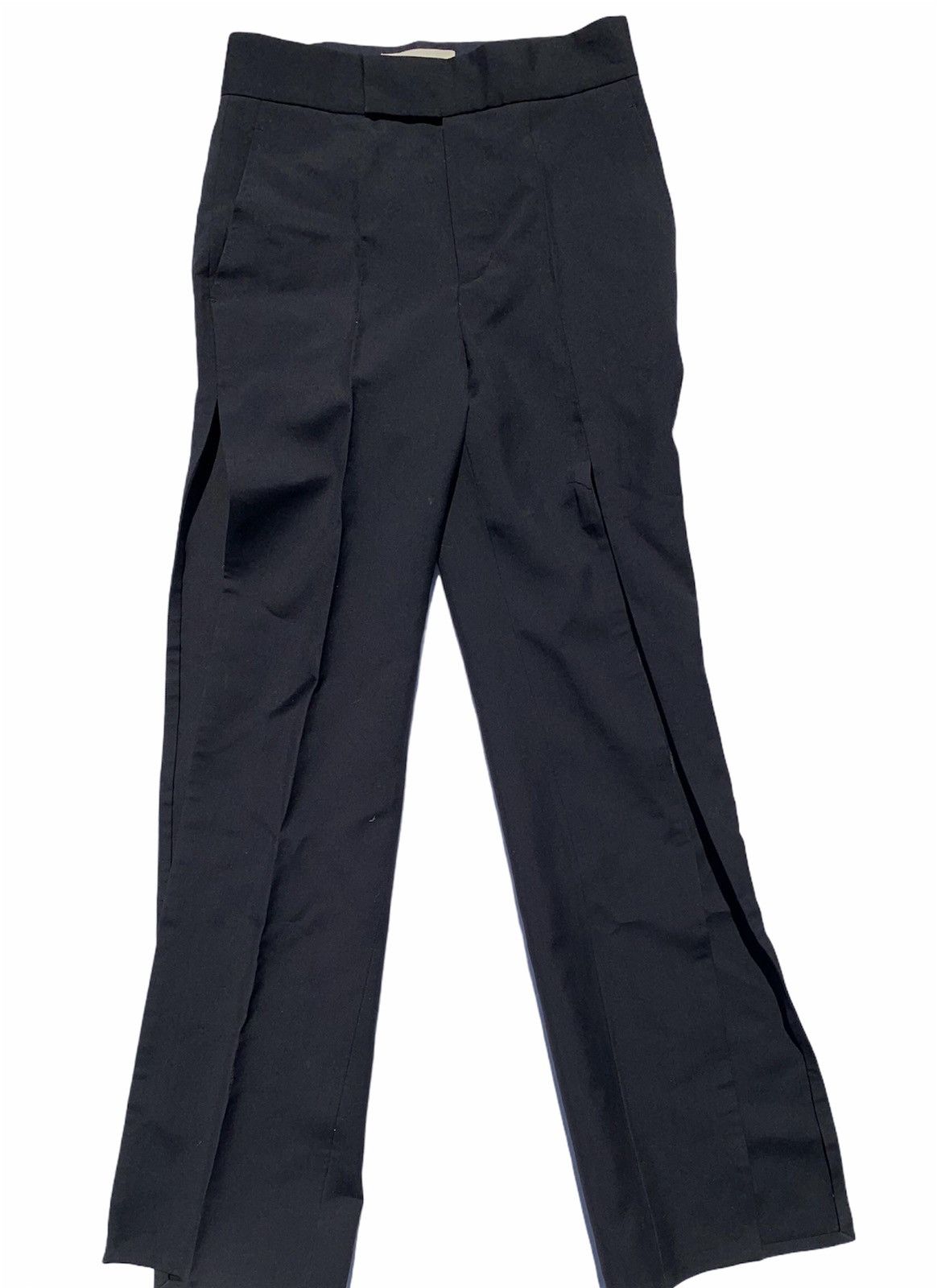 Ports 1961 Ports 1961 Black Wool & Silk Side Slit Pants Size 38 Size 26" / US 2 / IT 38 - 3 Thumbnail