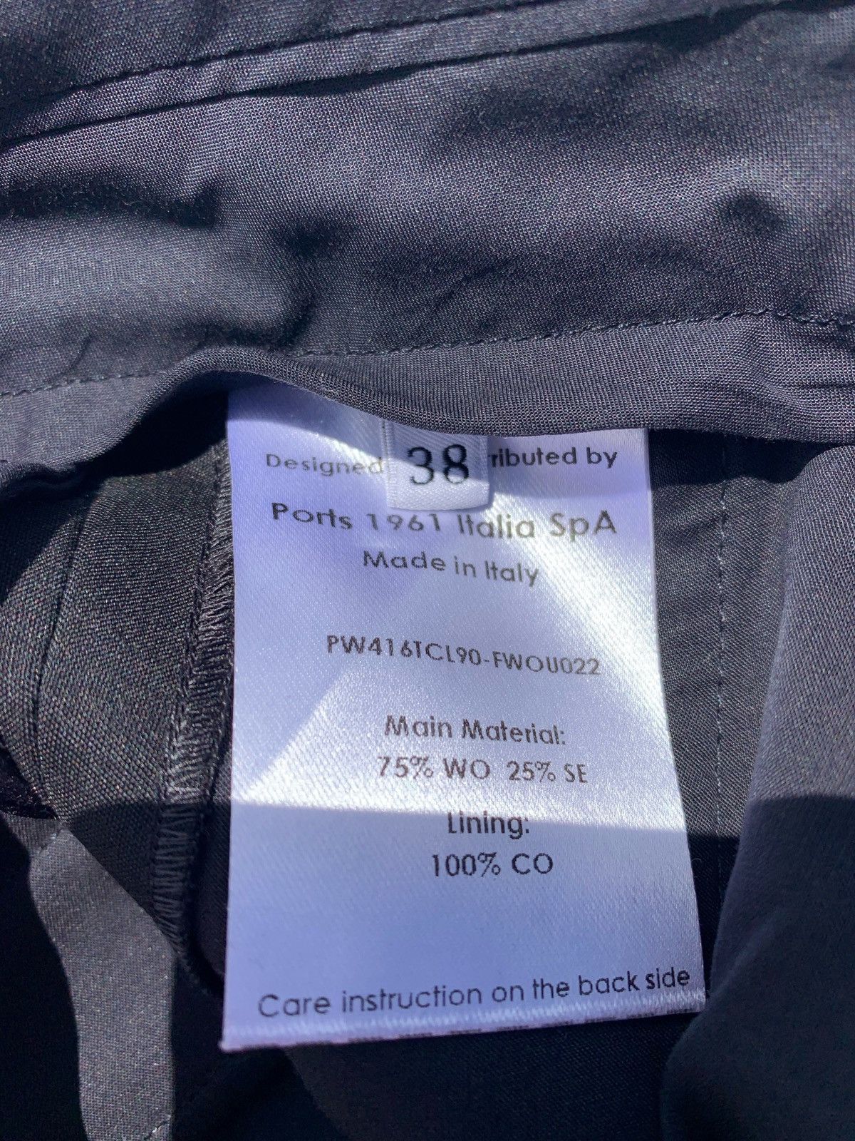 Ports 1961 Ports 1961 Black Wool & Silk Side Slit Pants Size 38 Size 26" / US 2 / IT 38 - 6 Thumbnail