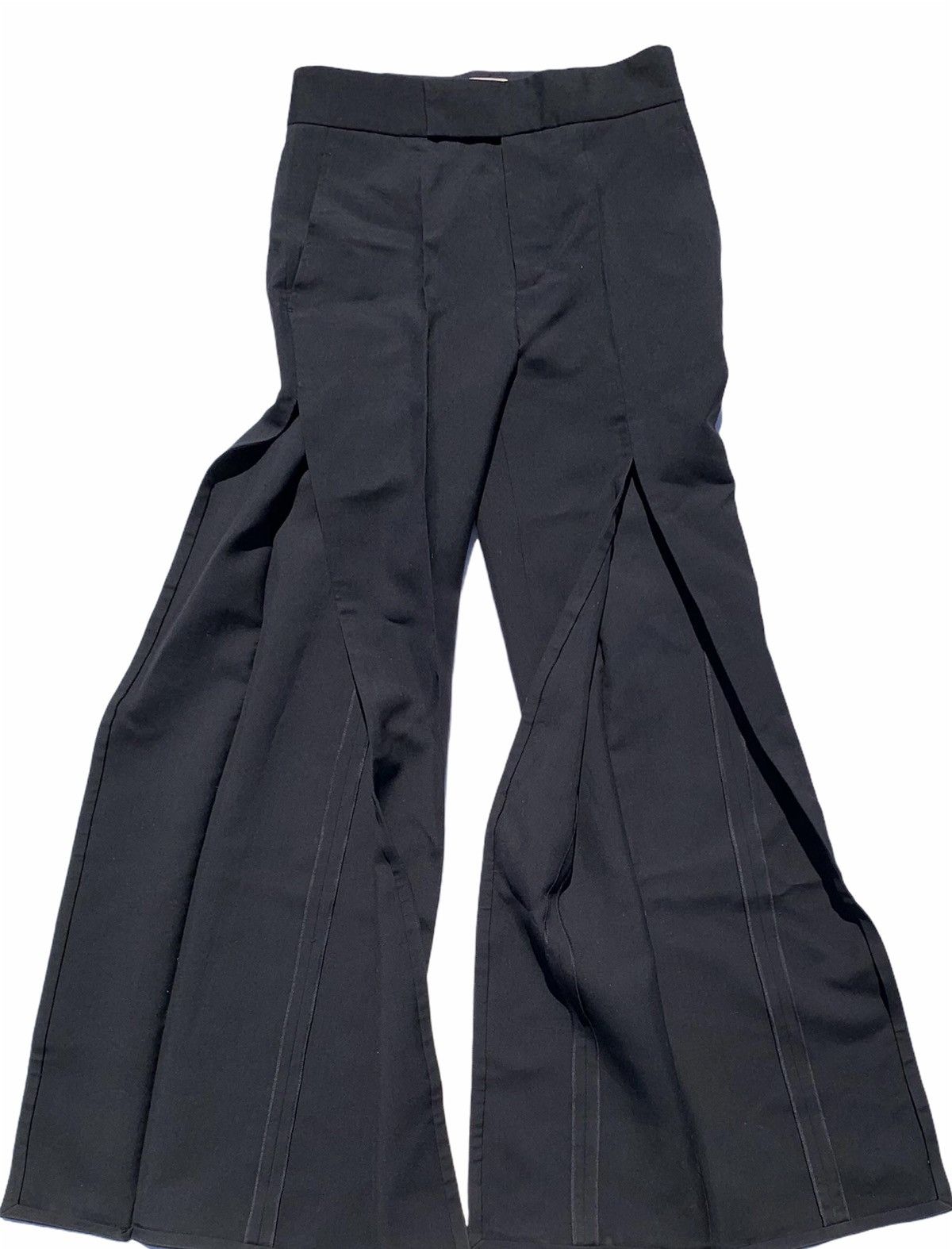 Ports 1961 Ports 1961 Black Wool & Silk Side Slit Pants Size 38 Size 26" / US 2 / IT 38 - 4 Thumbnail