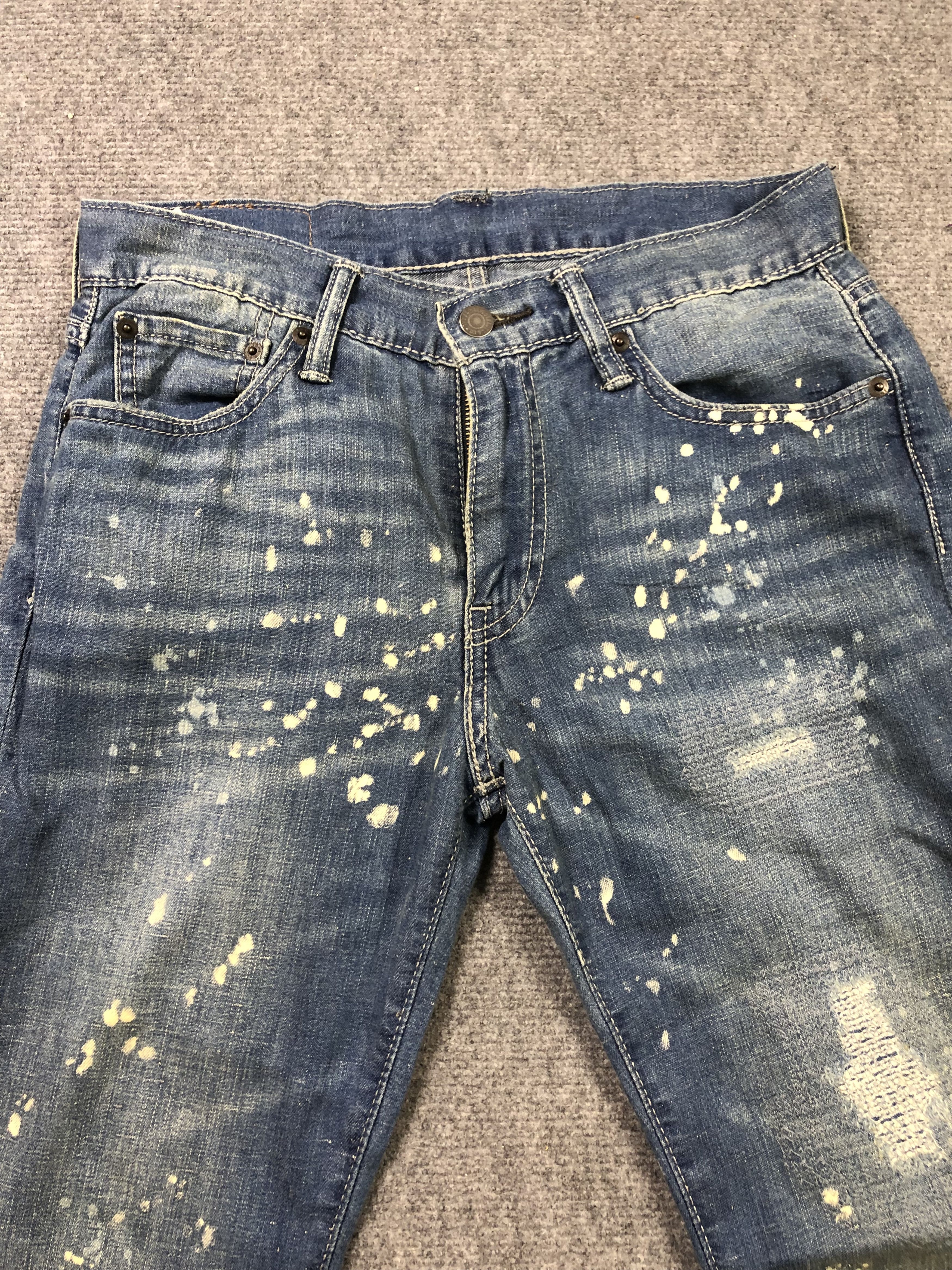 Levi's Levis 511 Paint Denim Jeans 31x31 Size US 31 - 2 Thumbnail