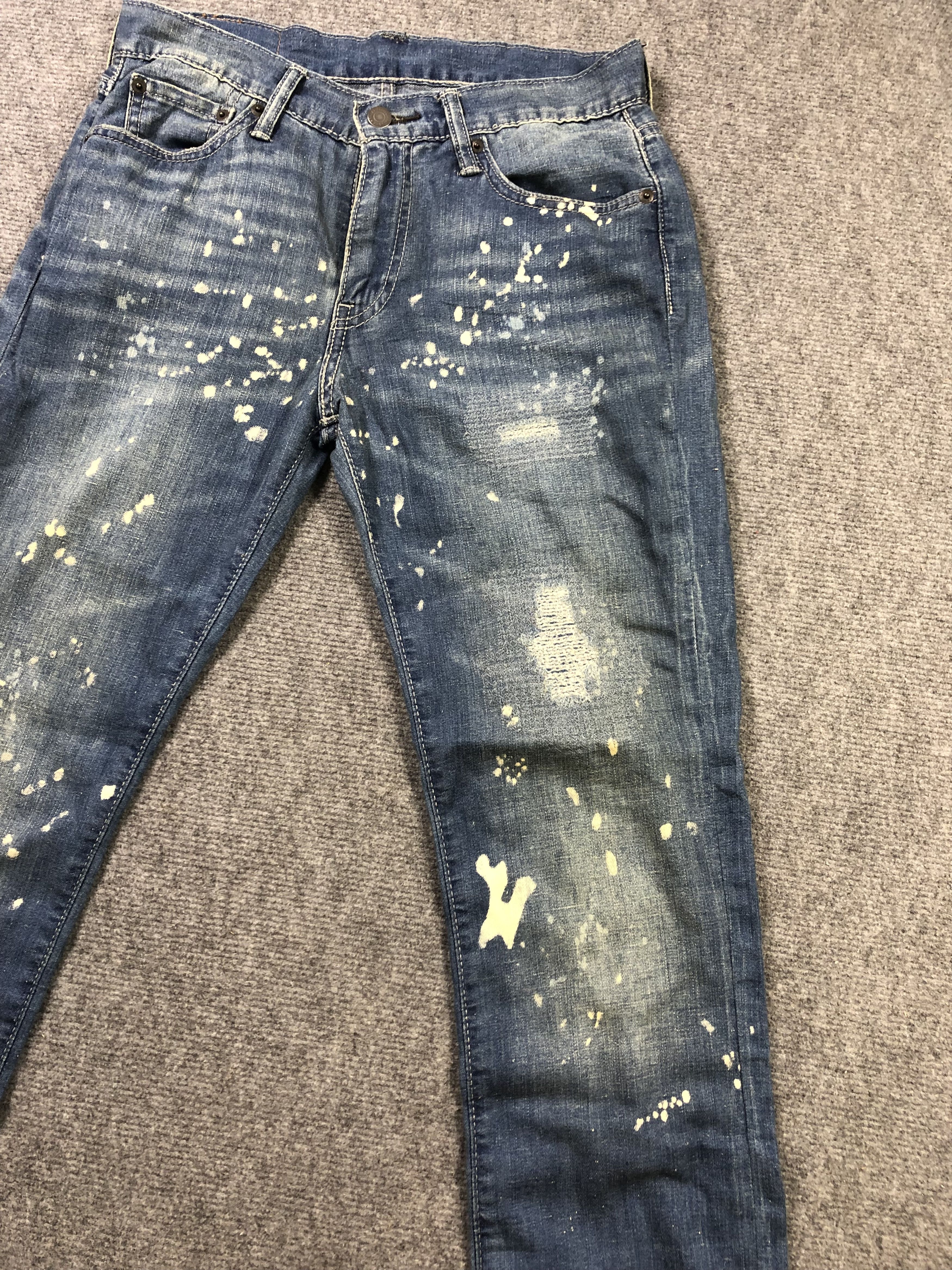 Levi's Levis 511 Paint Denim Jeans 31x31 Size US 31 - 3 Thumbnail