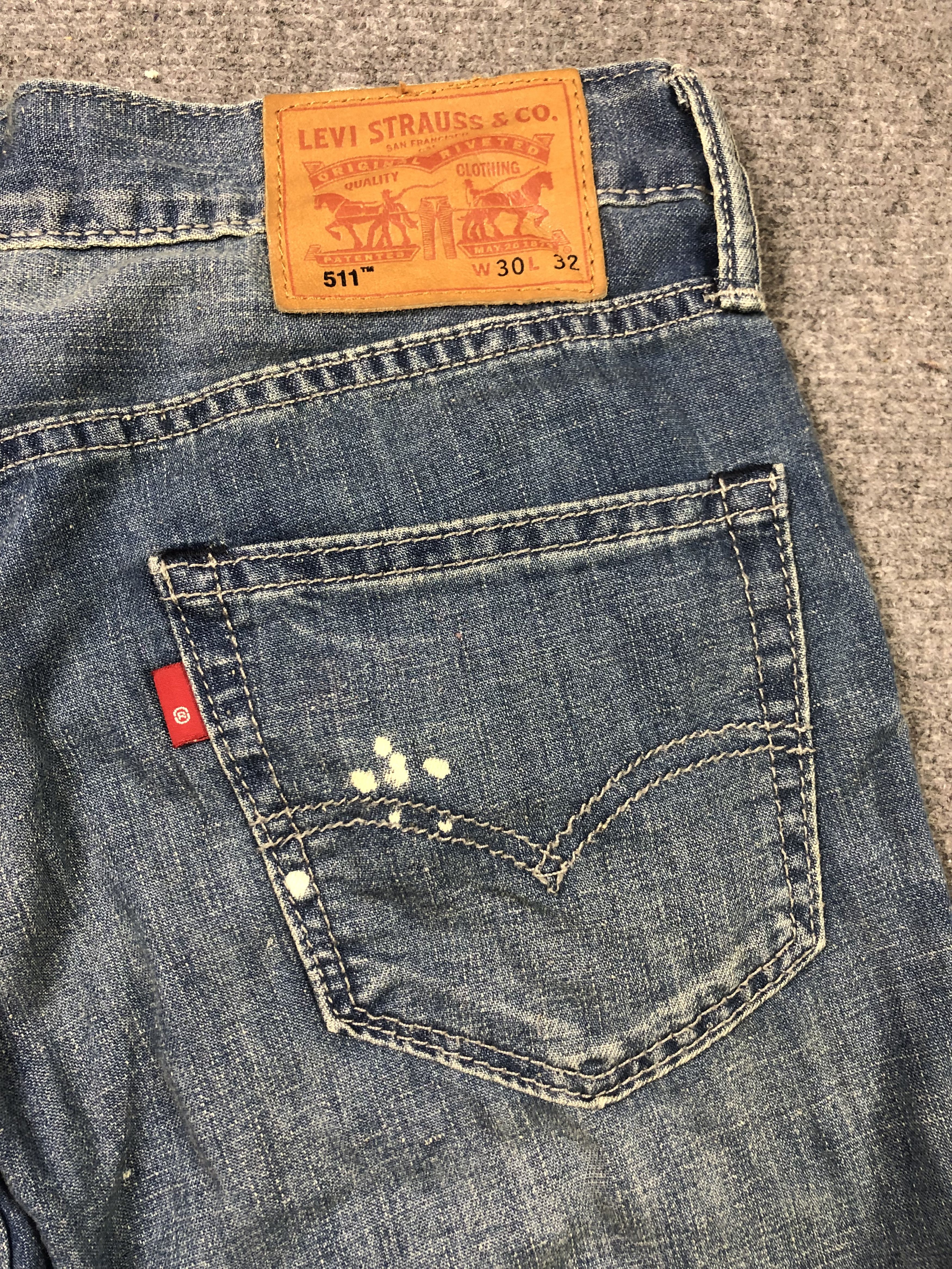 Levi's Levis 511 Paint Denim Jeans 31x31 Size US 31 - 10 Thumbnail