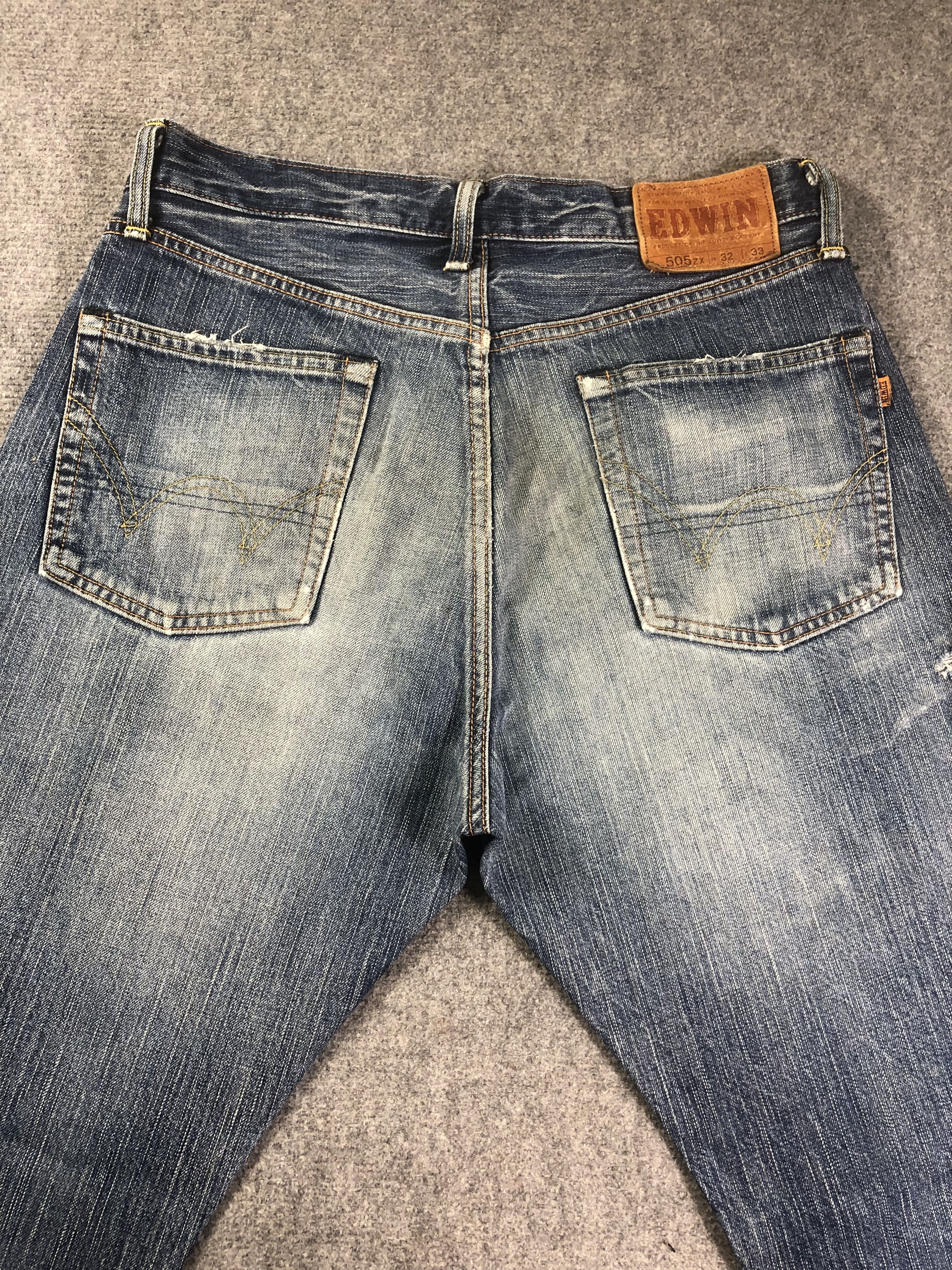 Edwin Wash Blue Edwin 505zx Selvedge Denim Jeans 33x33.5 Size US 33 - 5 Thumbnail