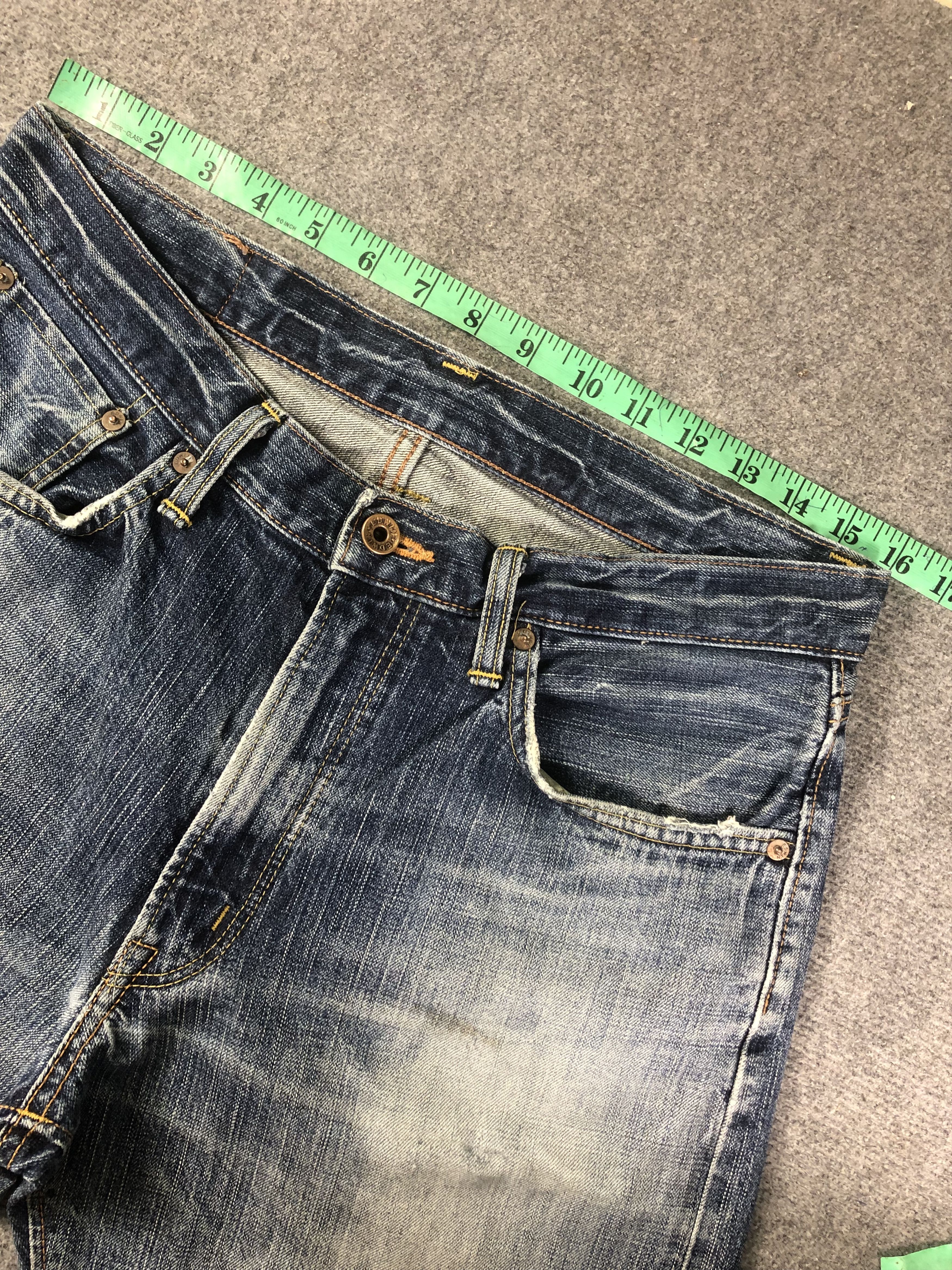 Edwin Wash Blue Edwin 505zx Selvedge Denim Jeans 33x33.5 Size US 33 - 3 Thumbnail