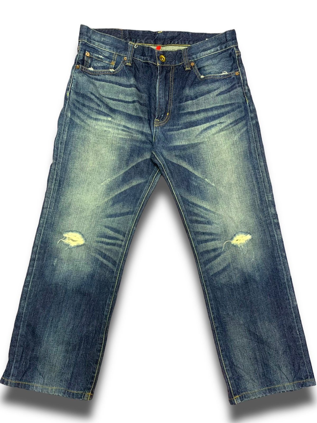 Japanese Brand × Uniqlo Vintage Y2K Japanese Denim Size US 33 - 1 Thumbnail