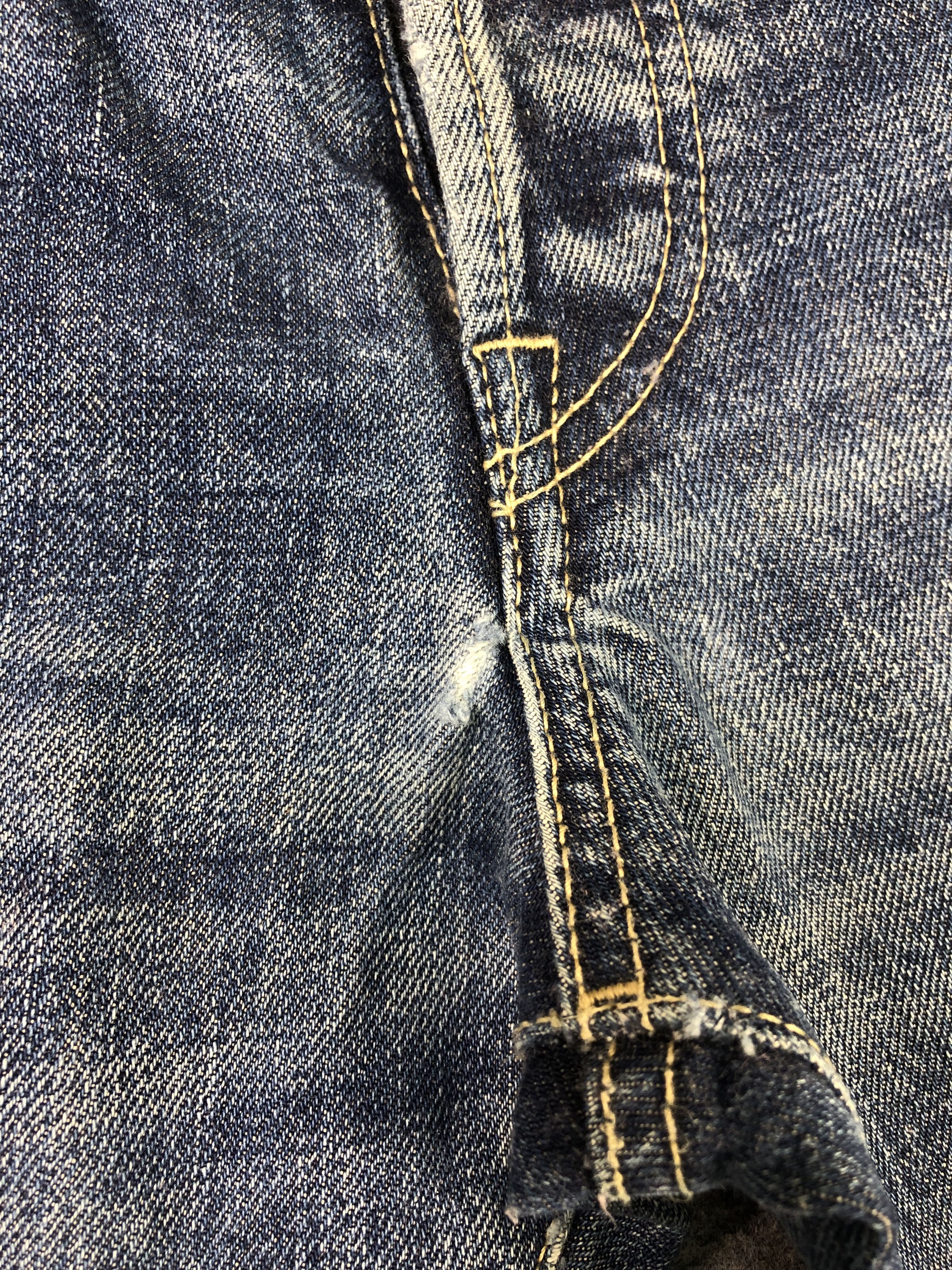 Japanese Brand Untitled Men Denim Jeans 33x32.5 Size US 33 - 3 Thumbnail