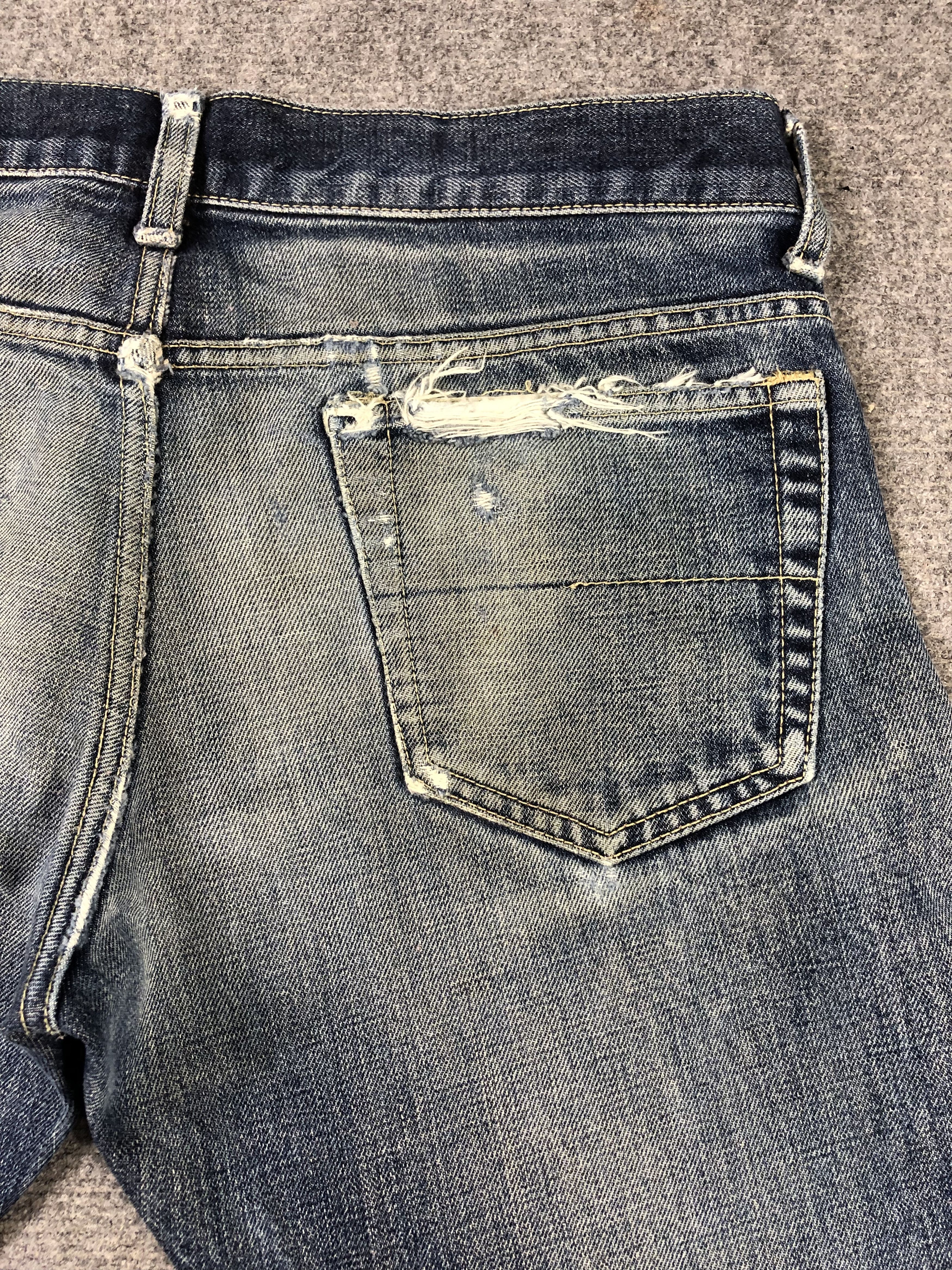 Japanese Brand Untitled Men Denim Jeans 33x32.5 Size US 33 - 12 Thumbnail