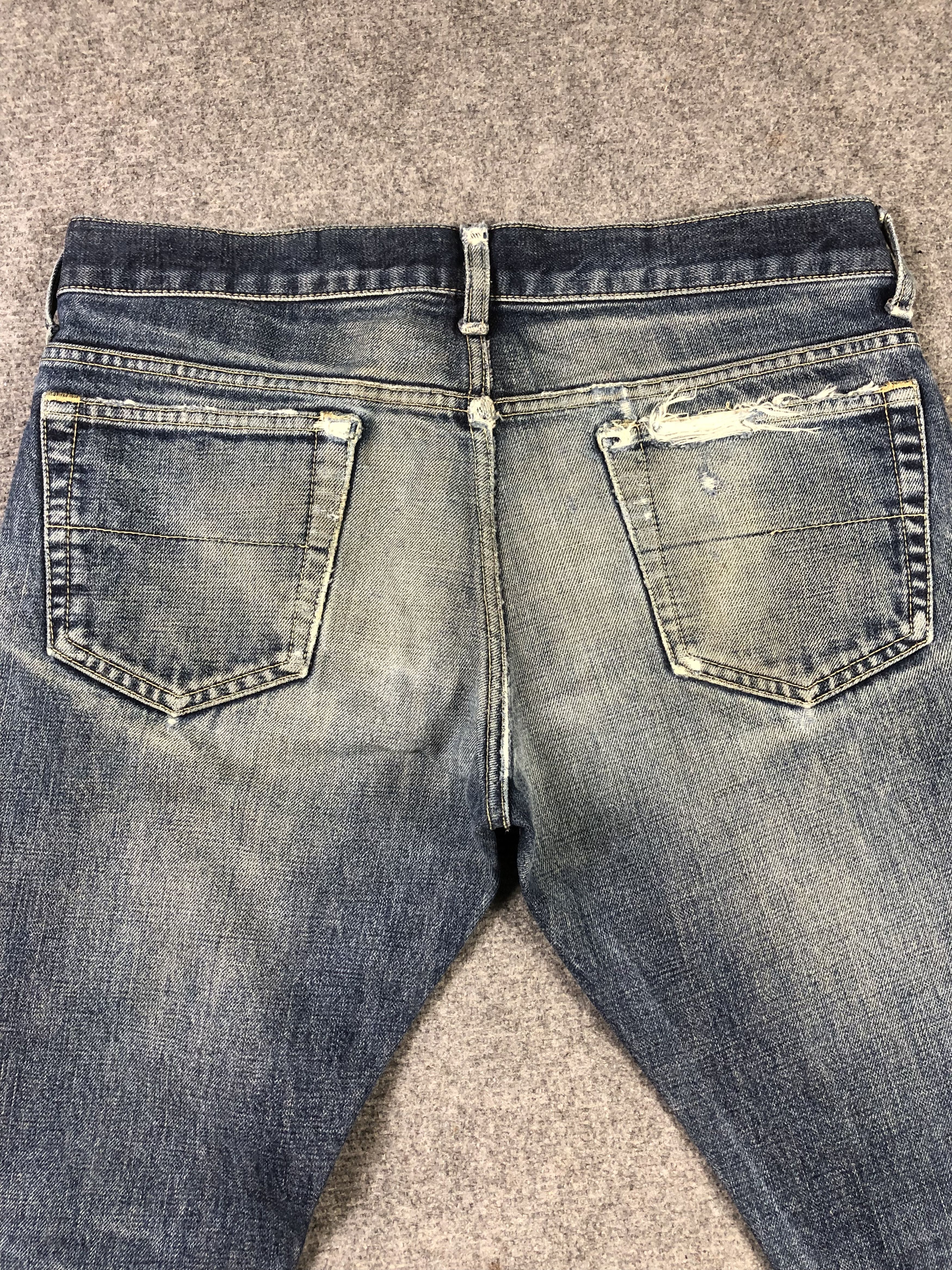 Japanese Brand Untitled Men Denim Jeans 33x32.5 Size US 33 - 11 Thumbnail