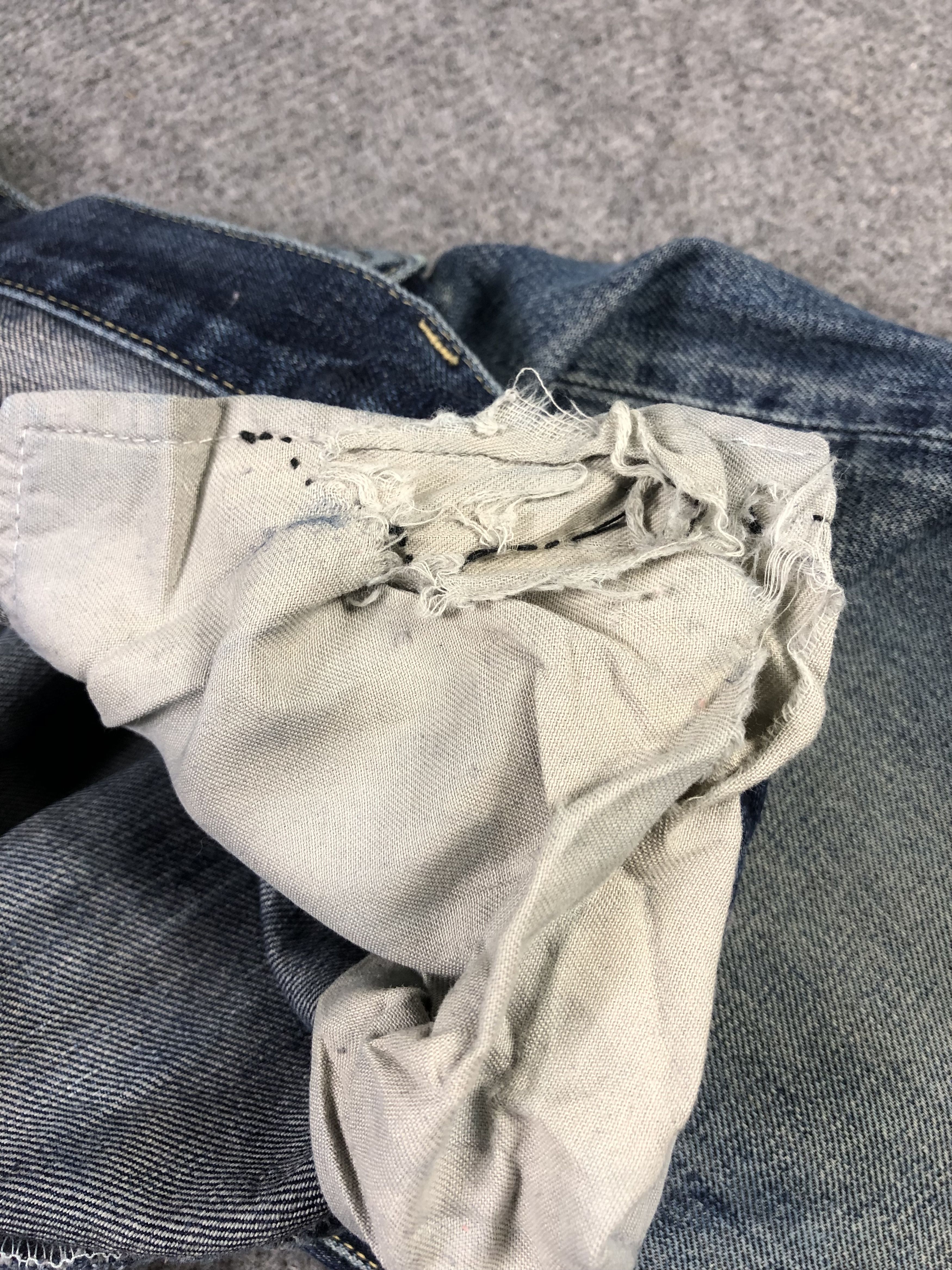 Japanese Brand Untitled Men Denim Jeans 33x32.5 Size US 33 - 7 Thumbnail