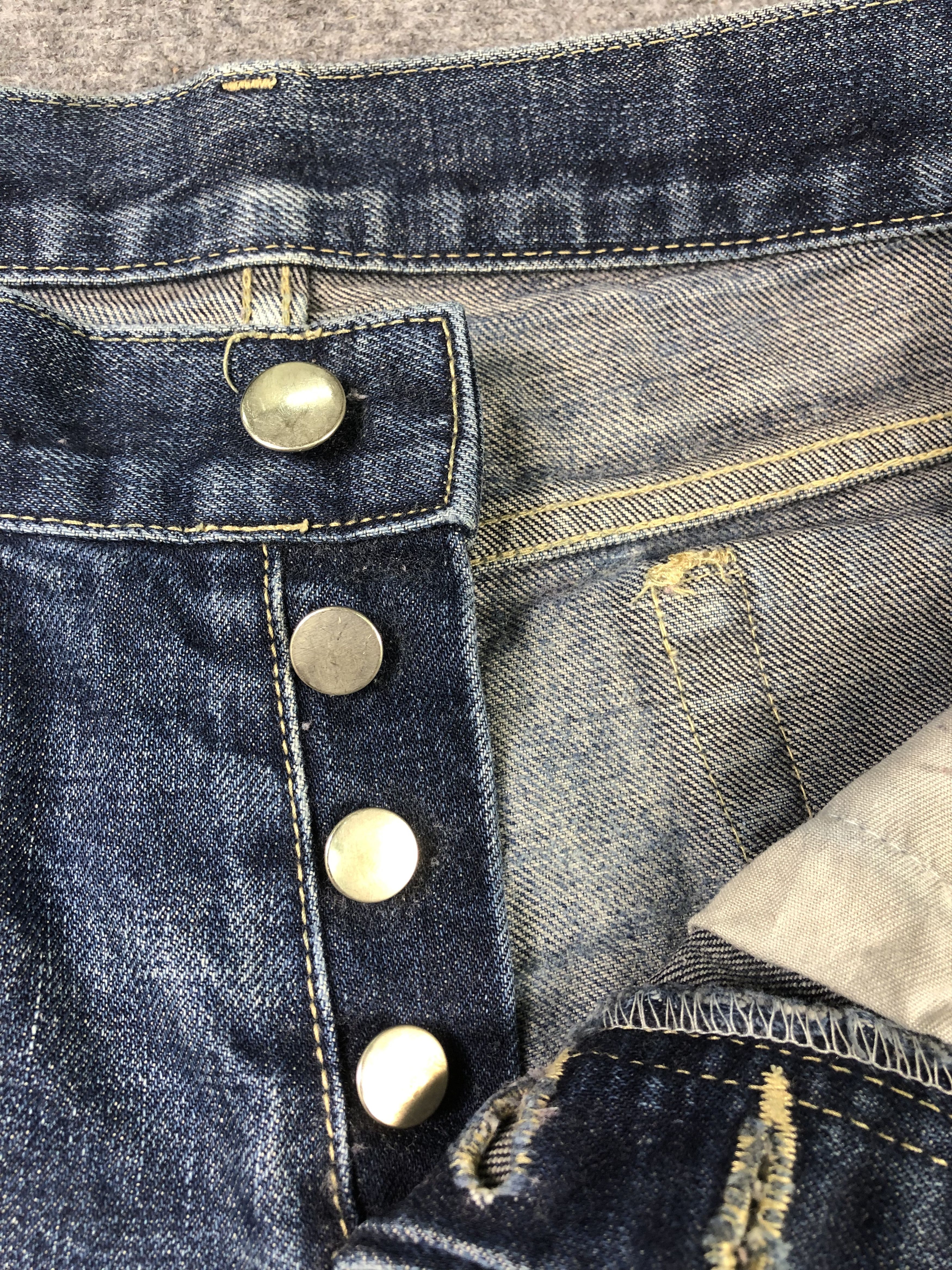 Japanese Brand Untitled Men Denim Jeans 33x32.5 Size US 33 - 4 Thumbnail