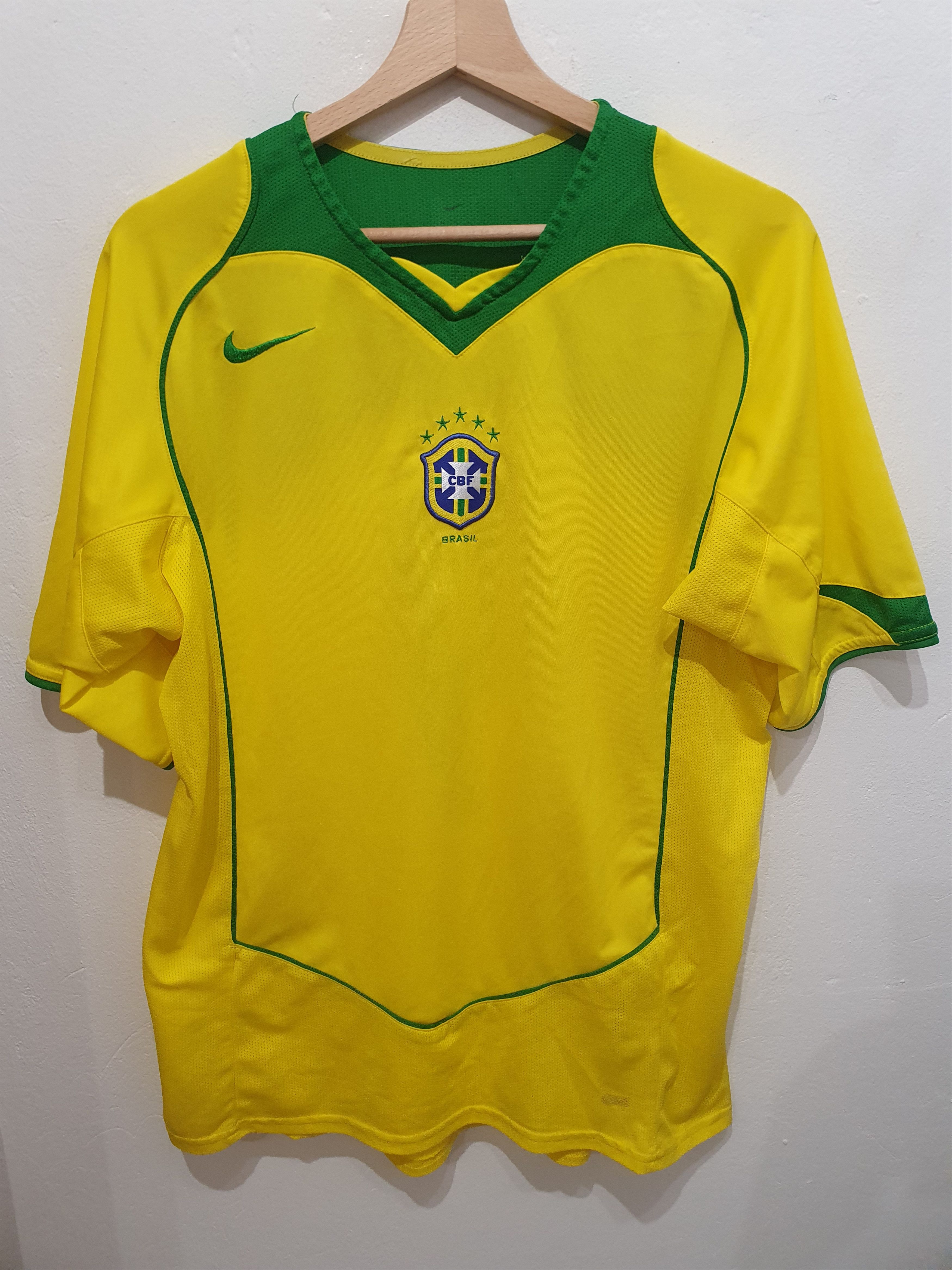 Nike Brazil Brasil away soccer jersey 2004/2006 Ronaldinho #7