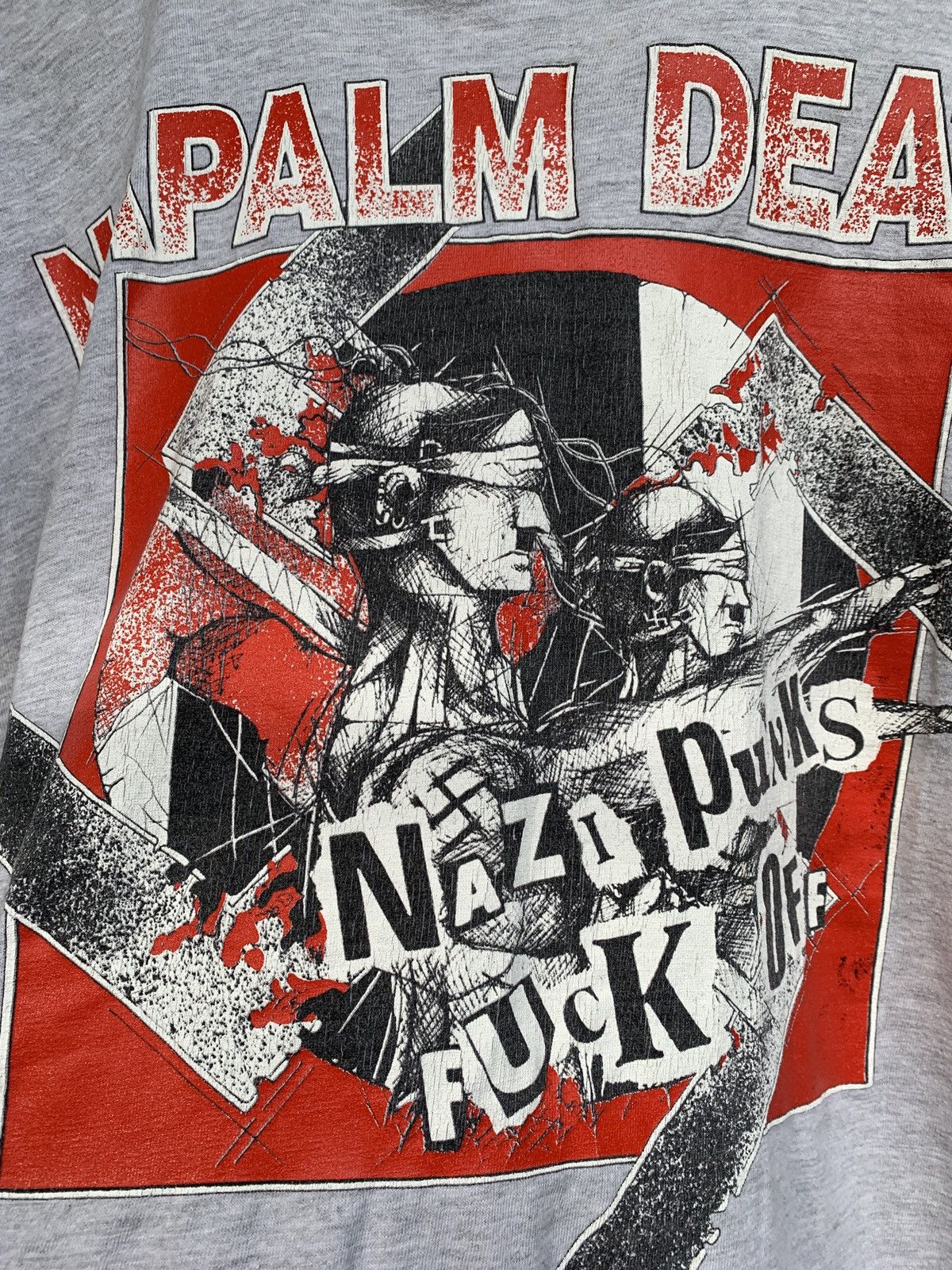 1993 Vintage Napalm Death Nazi Punks Fuck Off Sleeveles