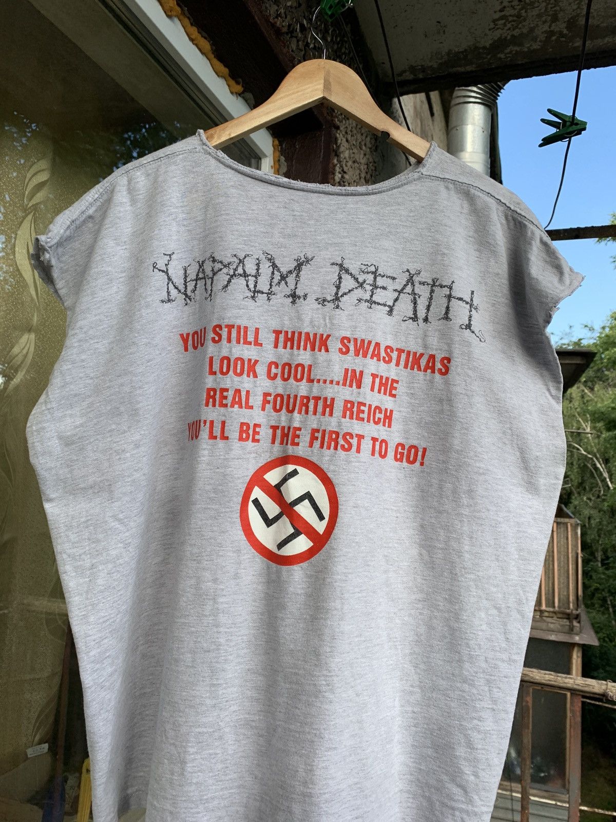 1993 Vintage Napalm Death Nazi Punks Fuck Off Sleeveles
