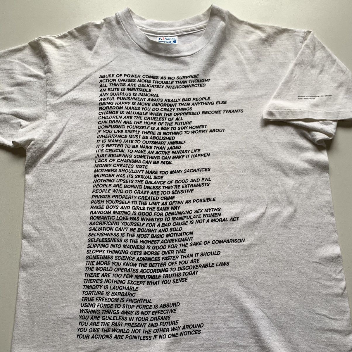 Vintage Vintage 1990s Jenny Holzer Truisms Art Graphic T Shirt Large Size US L / EU 52-54 / 3 - 2 Thumbnail