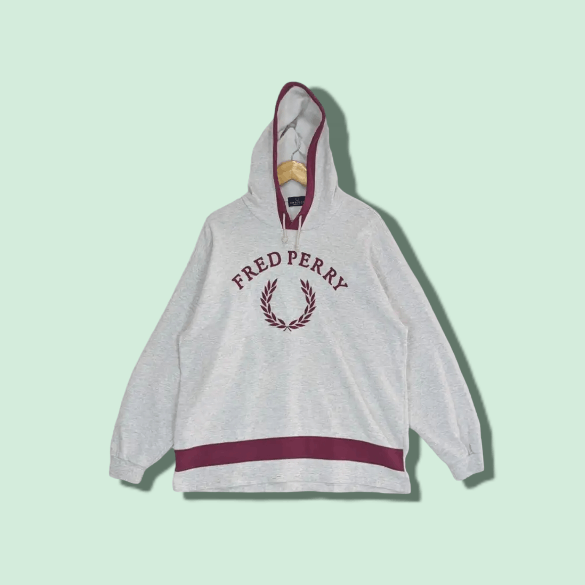 Vintage FRED PERRY Big Logo Spell Out Hoodie Sweatshirt