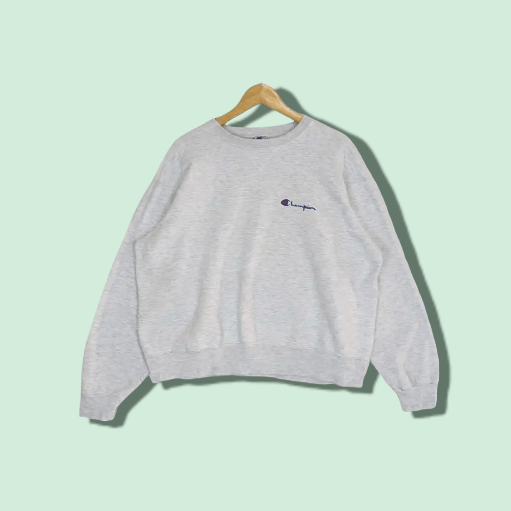 Champion Vintage 90's CHAMPION USA Plain Oversize Jumper Sweatshirt Size US L / EU 52-54 / 3 - 1 Thumbnail