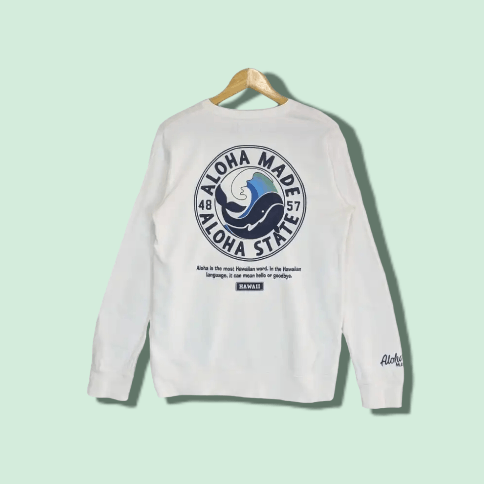 Japanese Brand ALOHA MADE Aloha State Hawaii Surfer Jumper Sweatshirt Size US M / EU 48-50 / 2 - 1 Thumbnail
