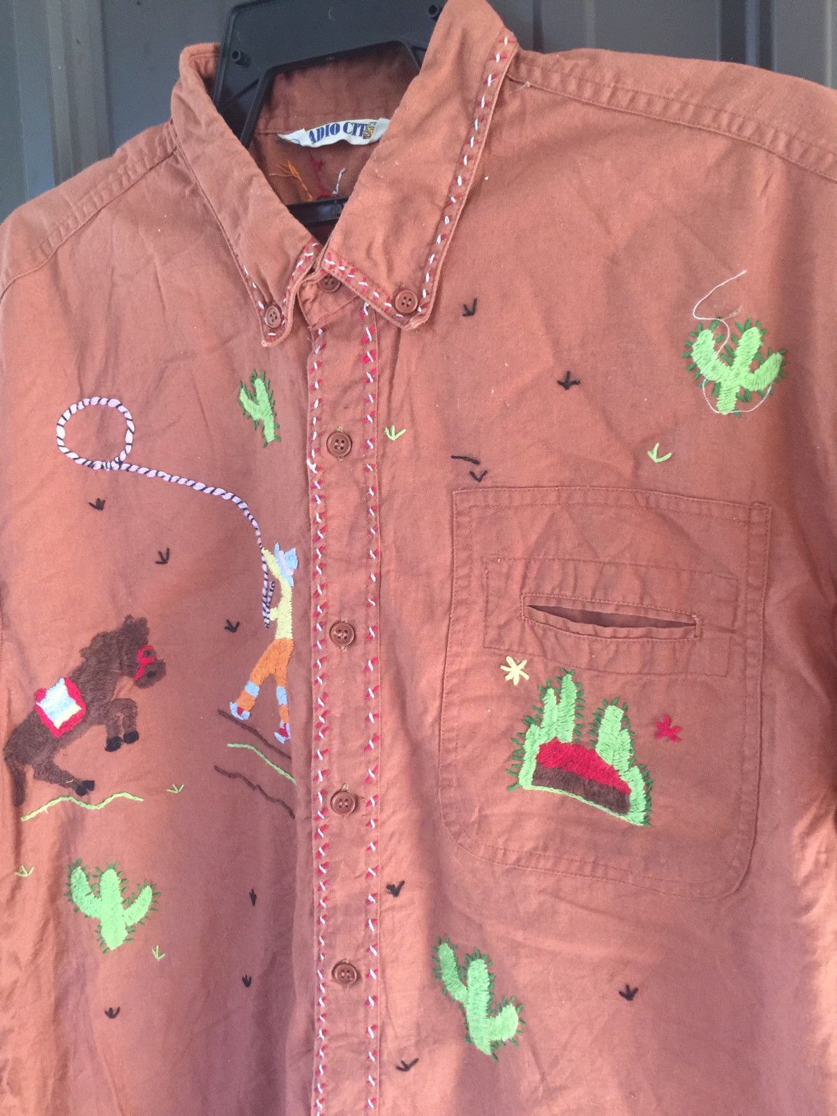 Japanese Brand Adio City Nice Design Hippie Style Button Up Shirt Size US S / EU 44-46 / 1 - 1 Thumbnail