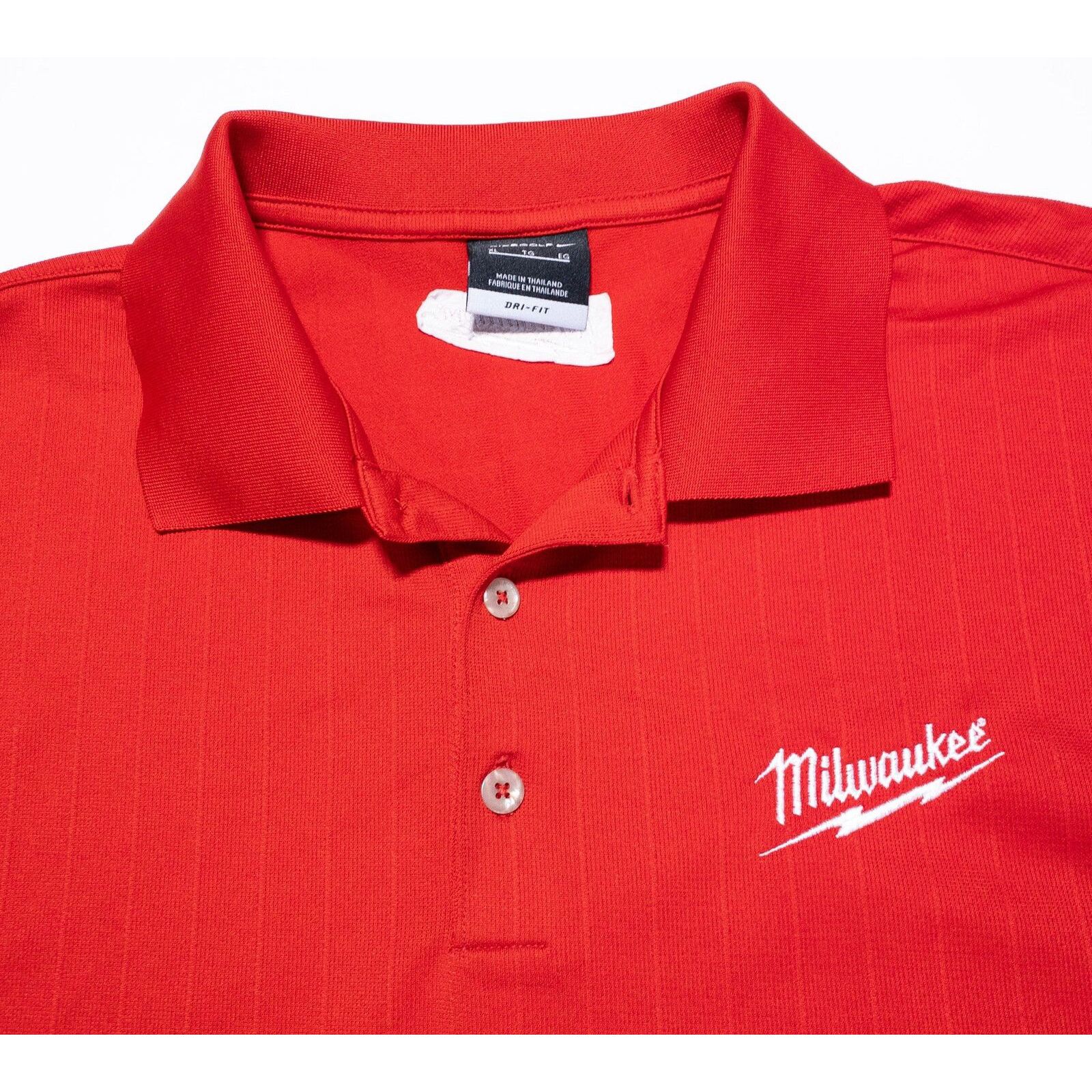 Milwaukee Tools Men's XL Nike Golf Red Logo Wicking Dri-Fit Golf Polo