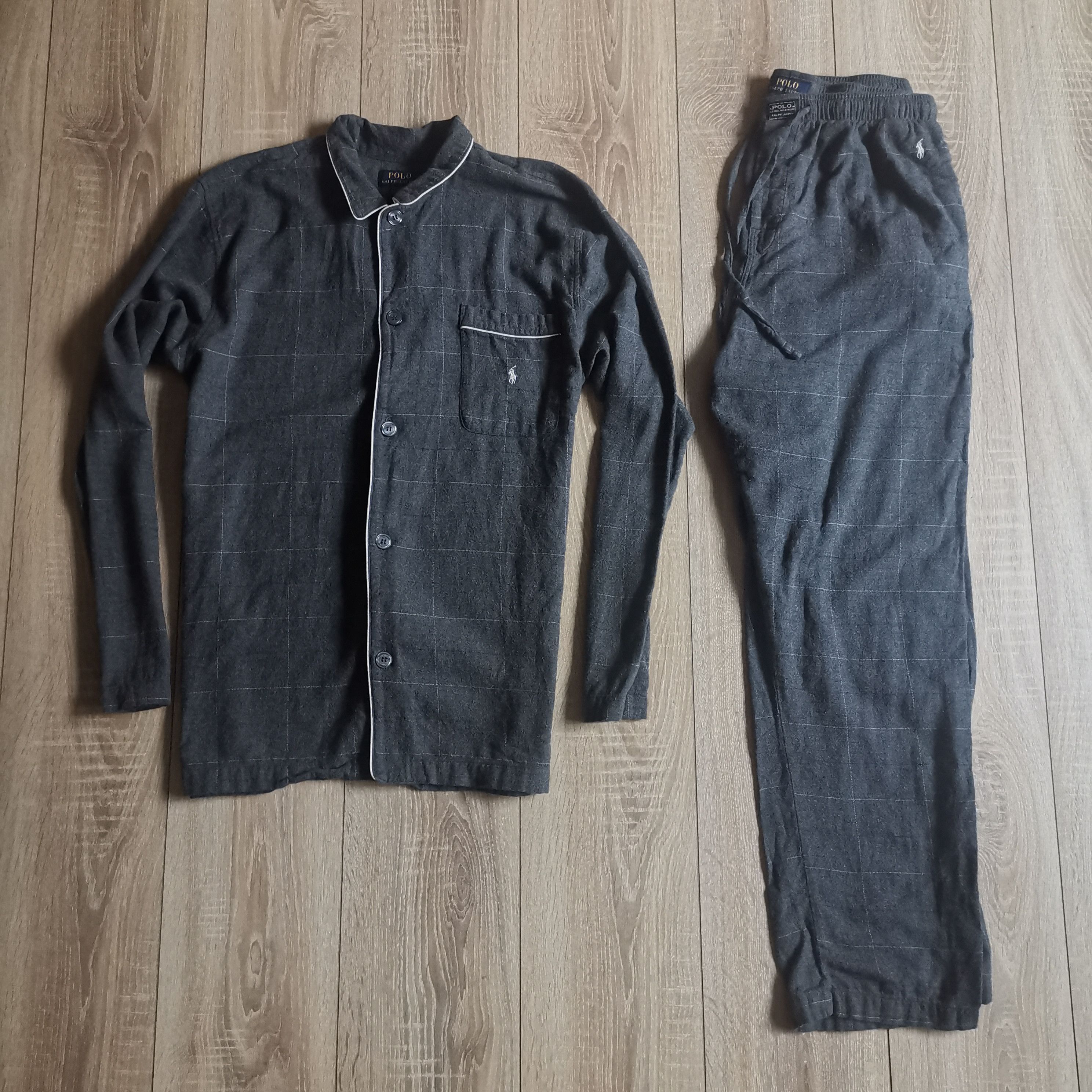 Polo Ralph Lauren sleepwear suit grey plaid check